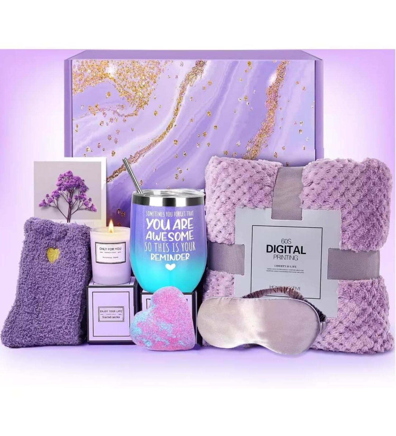 Birthday Blanket Gifts for Women Pamper Gifts Set for Women Birthday Gifts for Her Bath Set for Women Birthday Gifts Sets for Women Best Friends Sister Mum Bestie - Buy Online on GoSupps.com