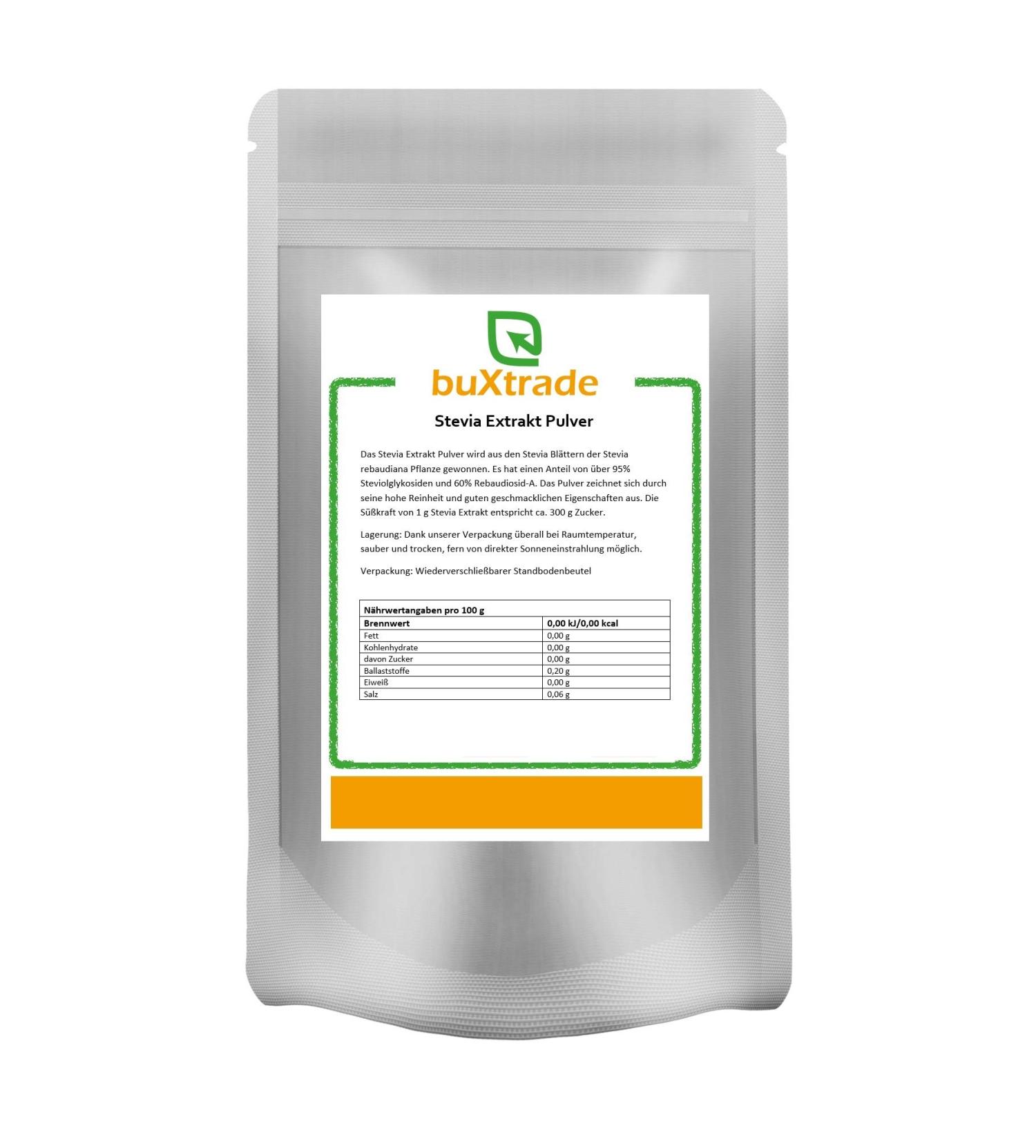 500g | Stevia extract powder | Natural sweetener | Calorie-free sweetness | No additives | Sugar substitute | Buxtrade