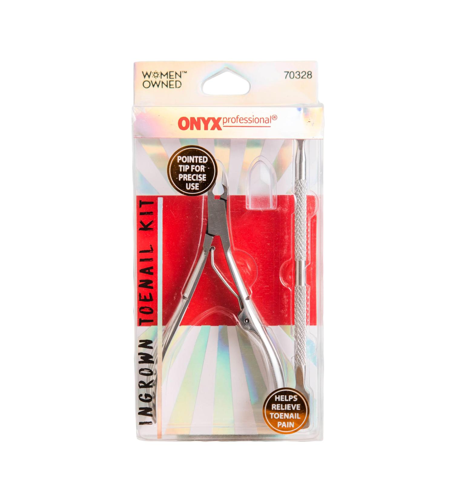 Onyx Professional Ingrown Toenail Kit - Durable Stainless Steel Toenail Clippers & Cuticle Pusher | Easy At-Home Pedicure Tools for Ingrown Toenail Removal - Buy Online on GoSupps.com