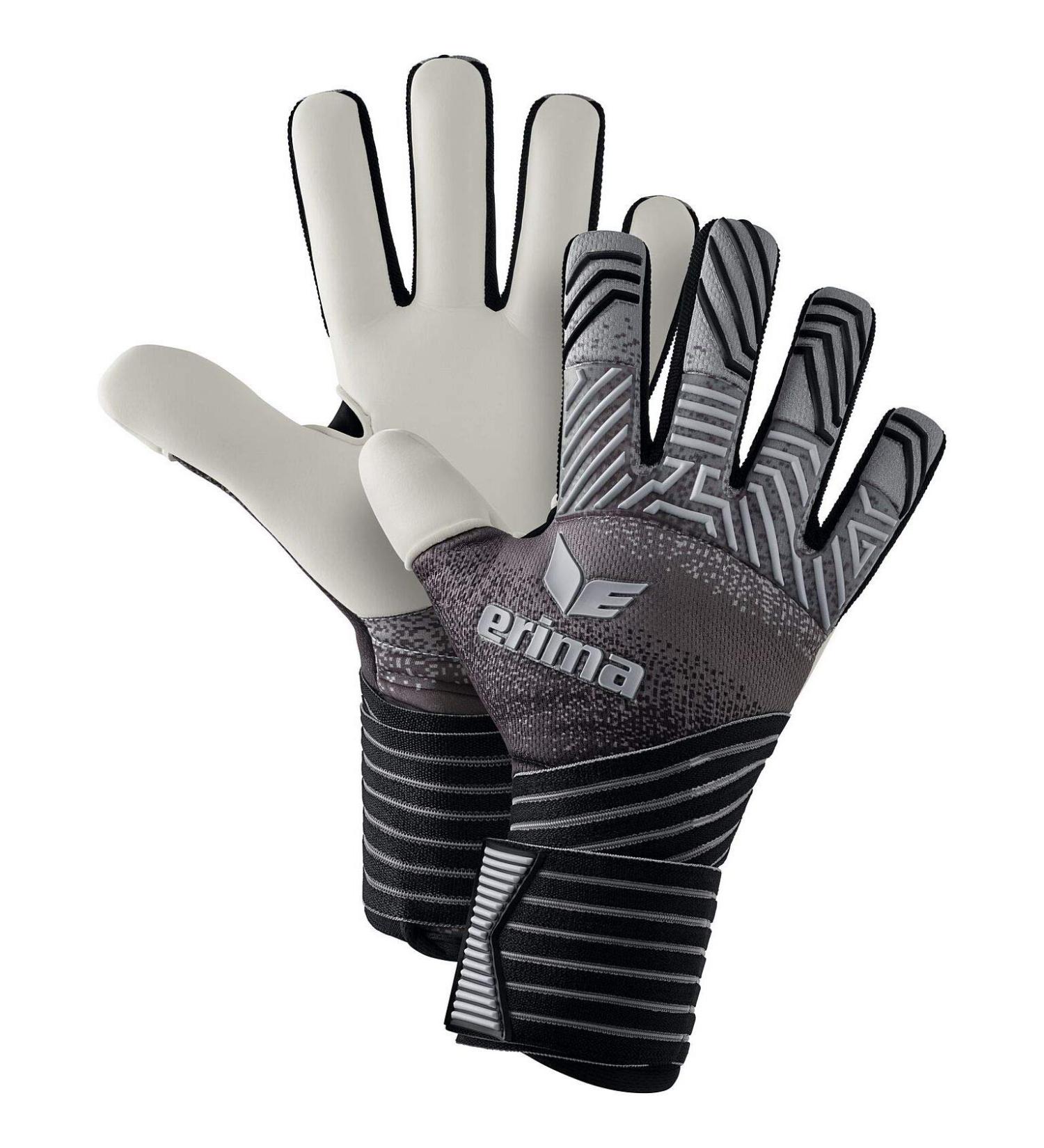 Erima Youth Flex RD Pro Goalkeeper Gloves 6.5 - Black/Grey/White | International Shipping Available - Buy Online on GoSupps.com
