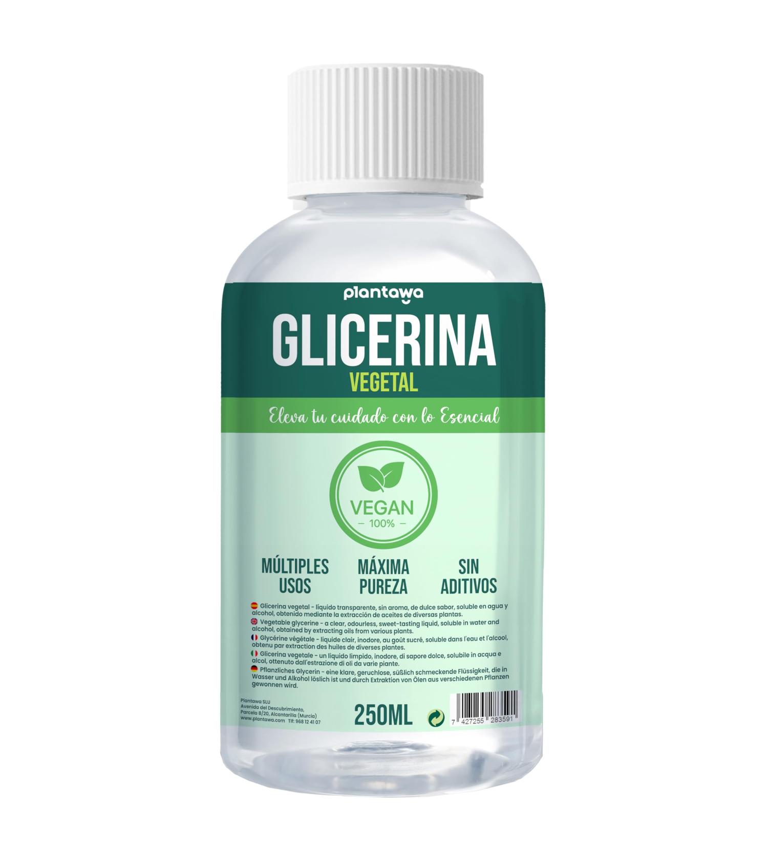  PLANTAWA Plantawa Liquid Vegetable Glycerin 250ml | High Purity Natural Moisturizer & Moisturizer for Hair & Skin Fragrance Free Ideal Soaps Shampoos Creams USP Pharmaceutical Grade - Buy Online on GoSupps.com