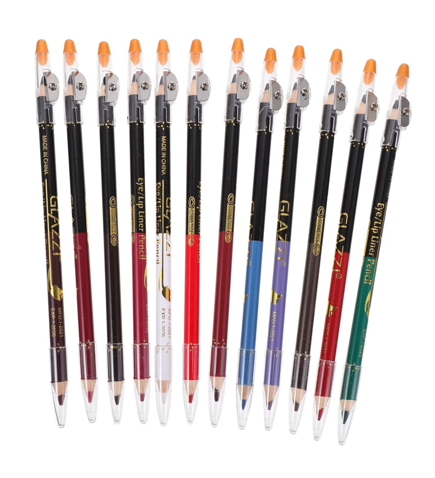 HAPINARY 12pcs Lip Liner Eyeliner Lip Pencil Lipliner Pencil Makeup Lip Liner Gel Liner Eyeliner Wooden - Buy Online on GoSupps.com