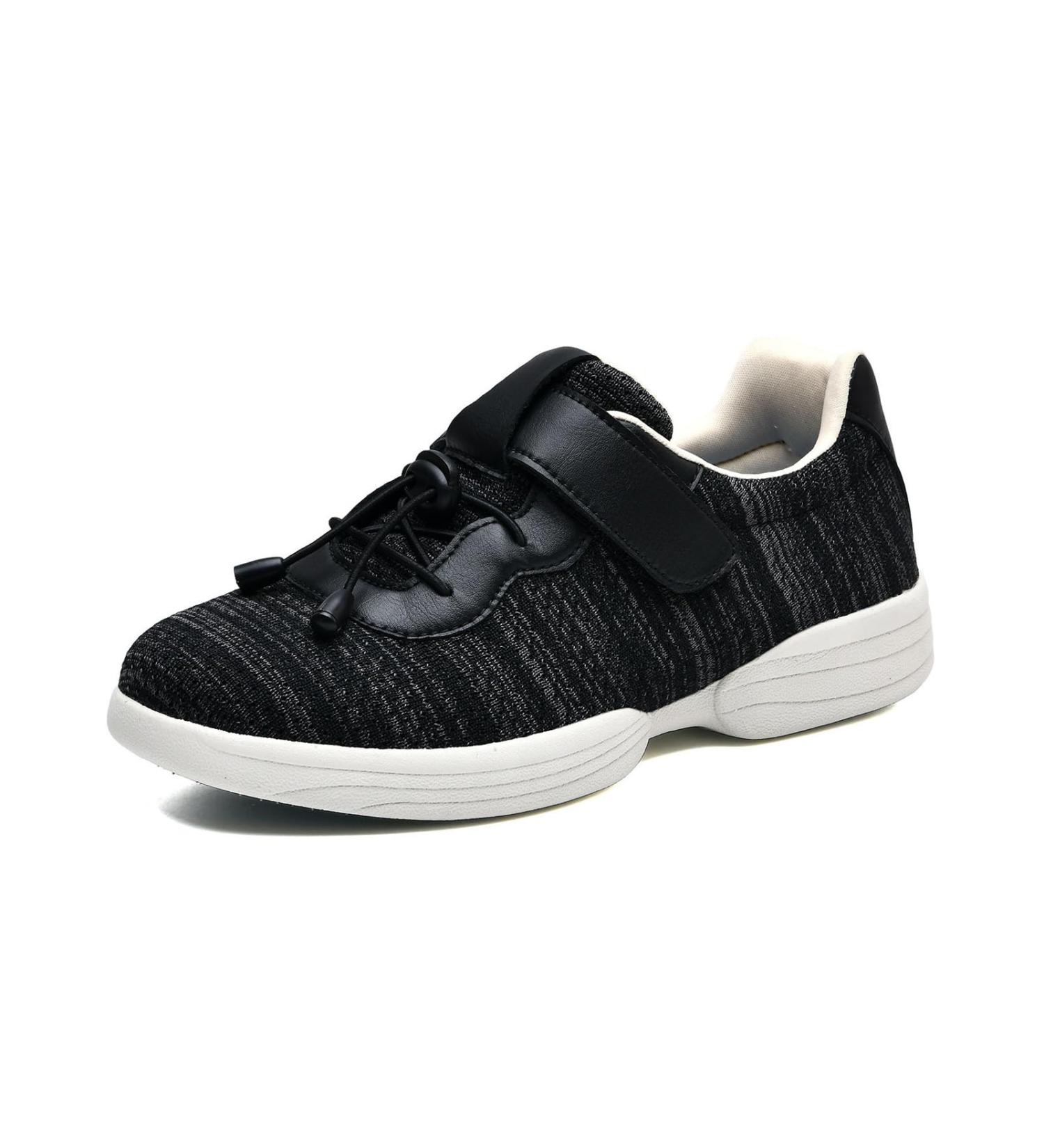 Men's Wide Comfort Diabetic Shoes | Orthopedic Anti-Slip Walking Shoes for Arthritis & Edema | Lightweight & Supportive Footwear for Healthier Seniors - Black/Gray 9 - Buy Online on GoSupps.com