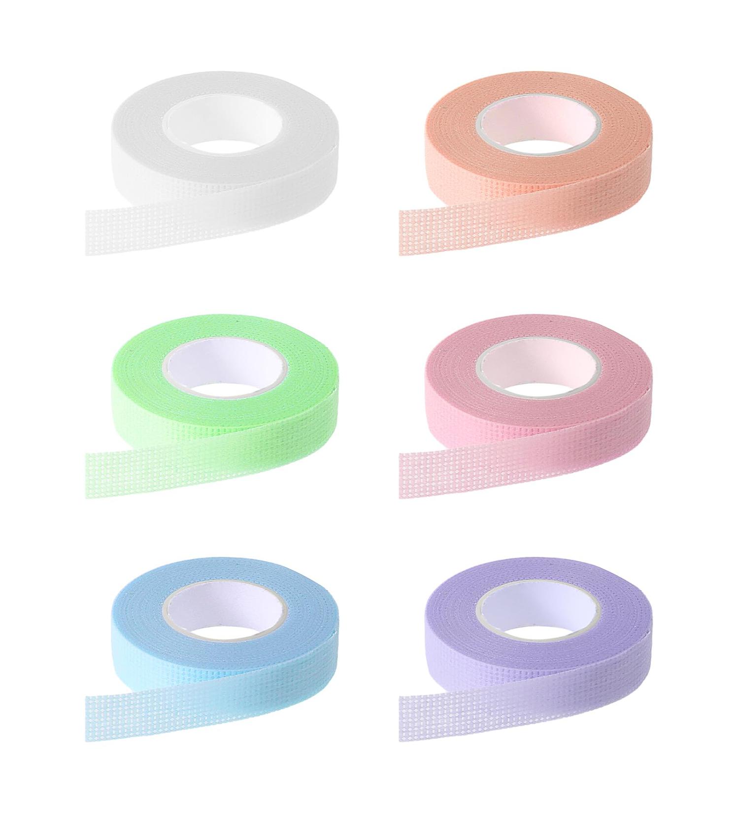 6 Rolls Colorful Lash Tape for Eyelash Extensions - Breathable Micropore Fabric Adhesive Makeup Tape - 9m/10 Yard Each Roll - International Shipping Available - Buy Online on GoSupps.com