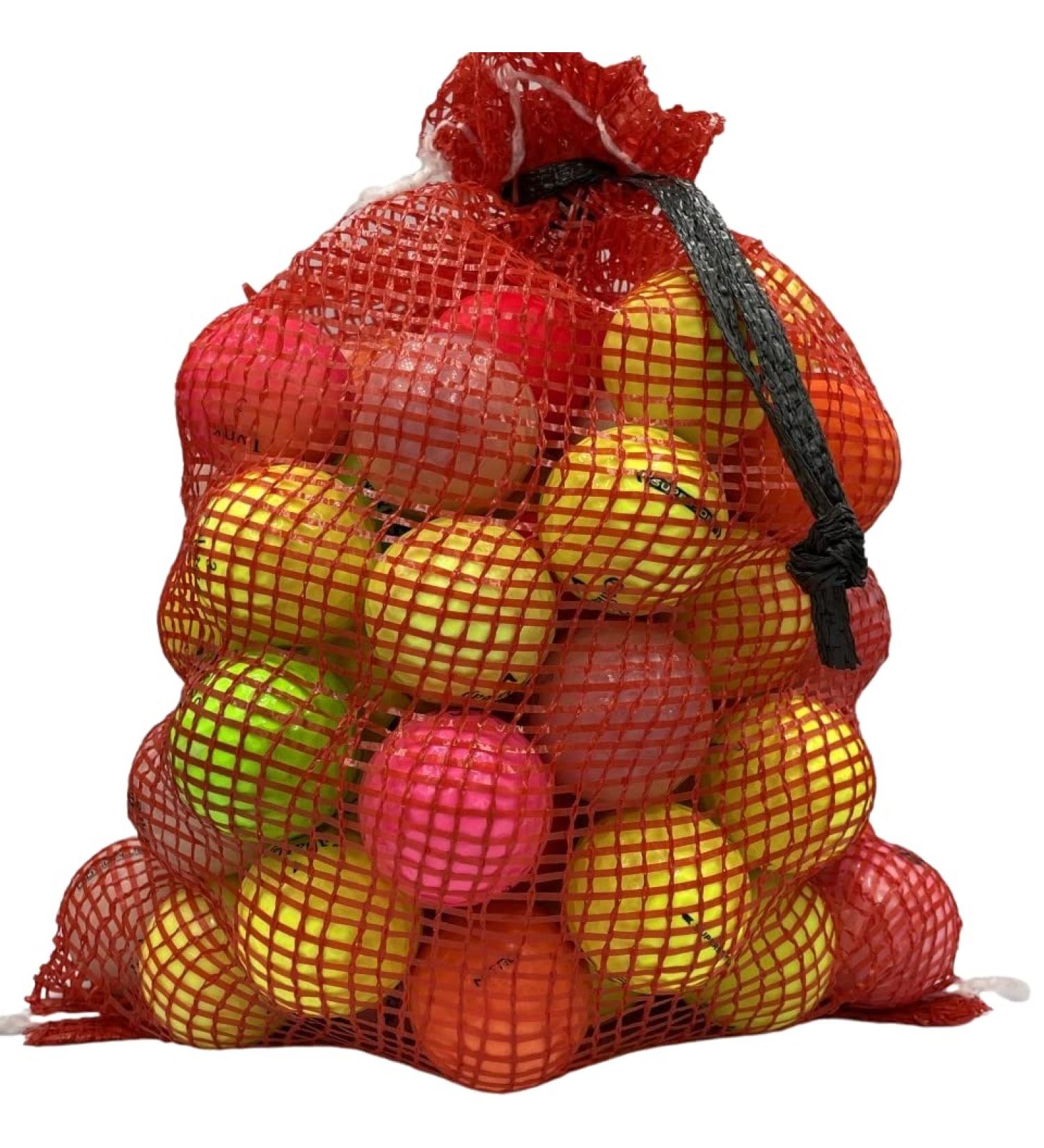 Golf Ball Planet 72 Colored Used Golf Balls in Mesh Bag 3A/2A Condition