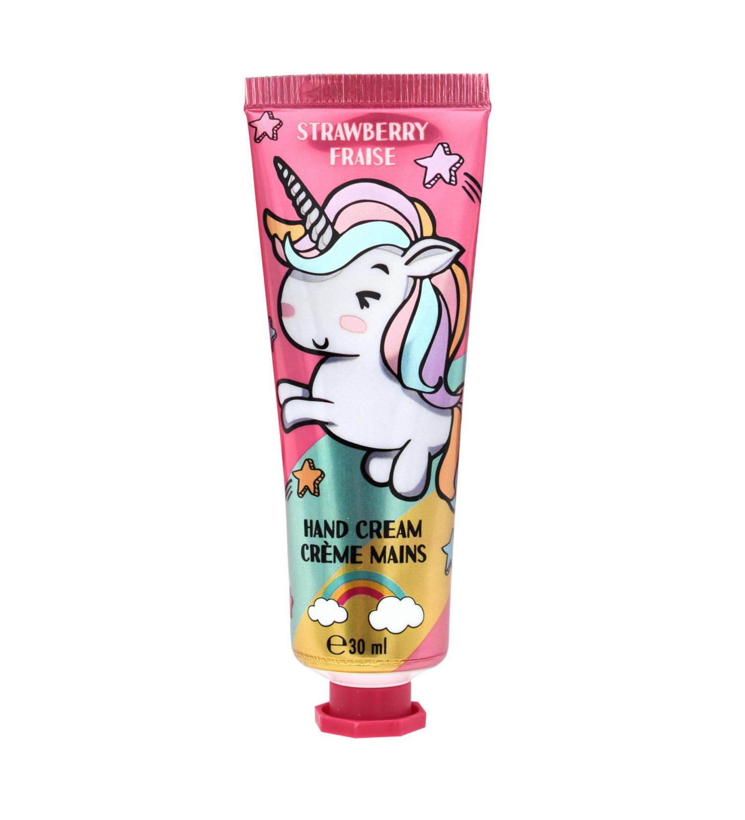 Unicorn Strawberry Hand Cream - for children and adults - fast absorbing moisturising hand care nourishing hand cream lasting moisture. - Buy Online on GoSupps.com