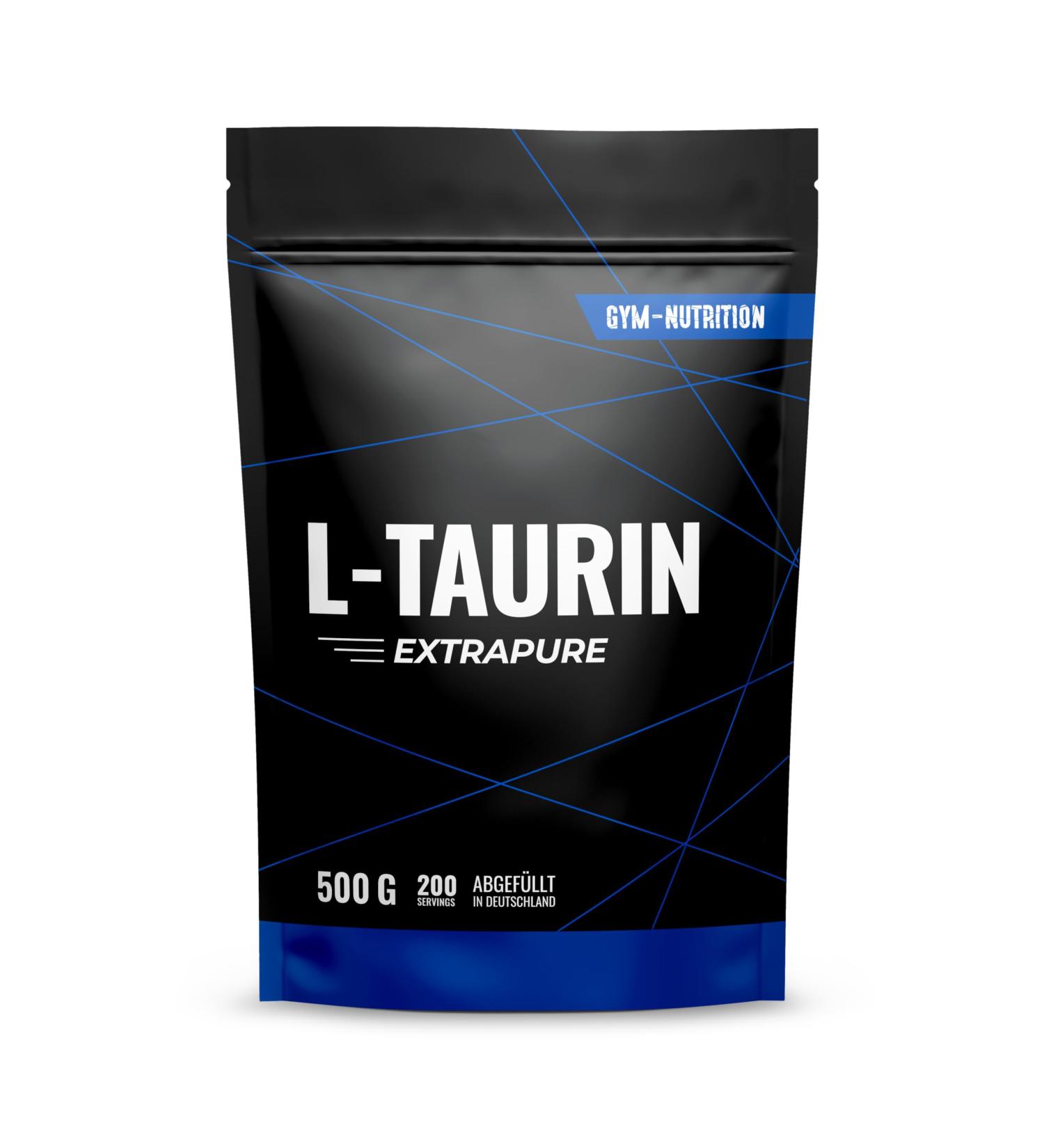 Premium Taurin Powder 500g - Vegan L-TAUS Amino Acid - Pure Additive-Free Optimally Soluble - Laboratory Tested Quality - Gym Nutrition from Germany - Buy Online on GoSupps.com
