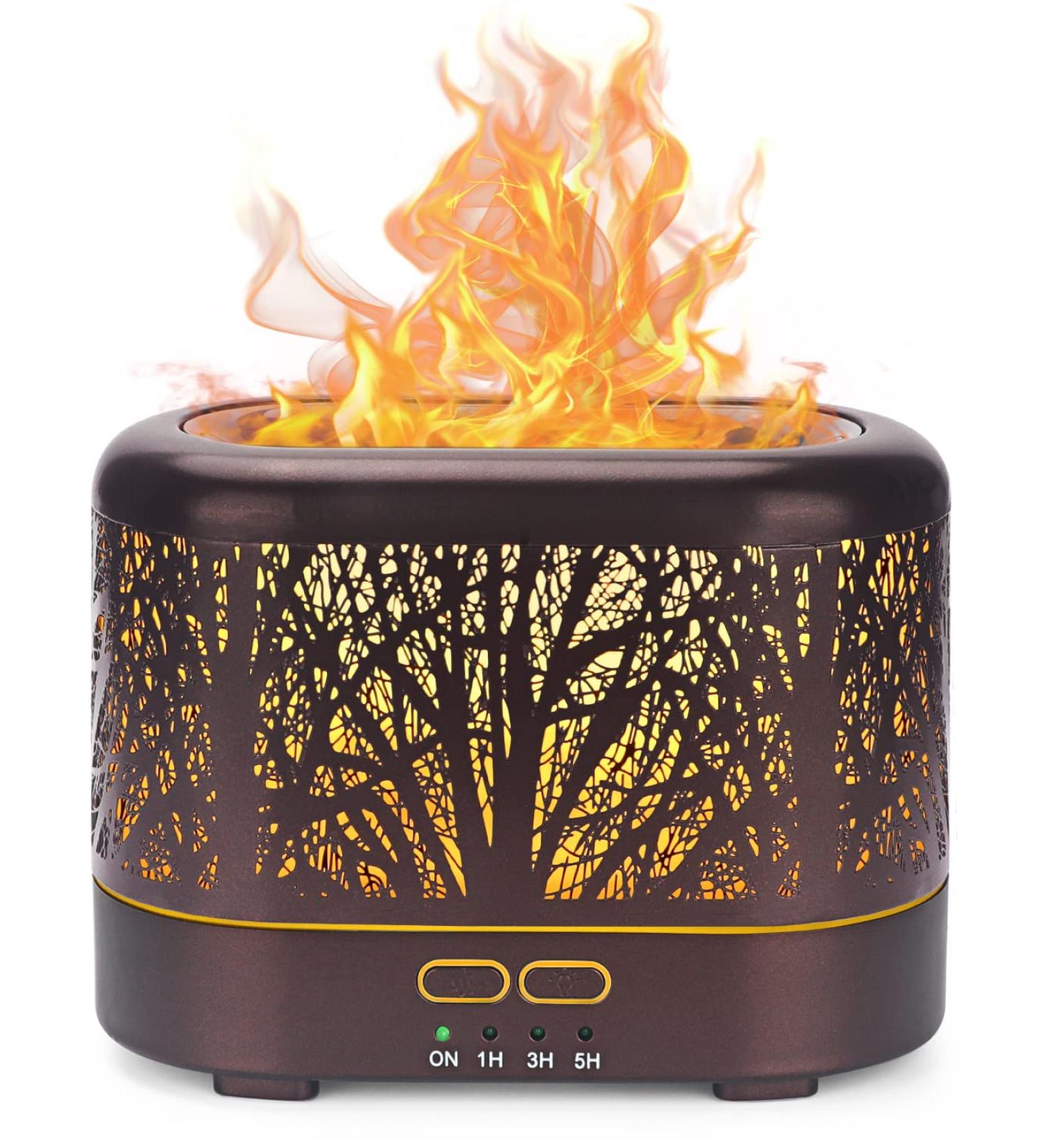 Salubrito 200ml Metal Aroma Diffuser - Flame Effect Essential Oil & Fragrance Humidifier - Buy Online on GoSupps.com