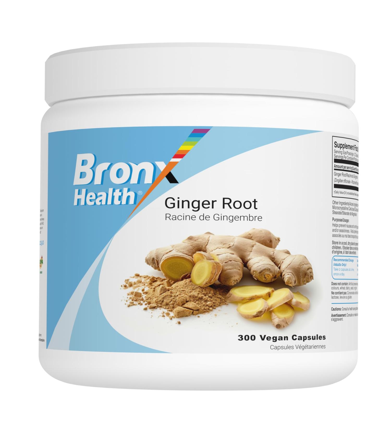 BRONX Ginger Root 1200mg Per Serving | 300 Capsules | Bulk Supplement - Buy Online on GoSupps.com