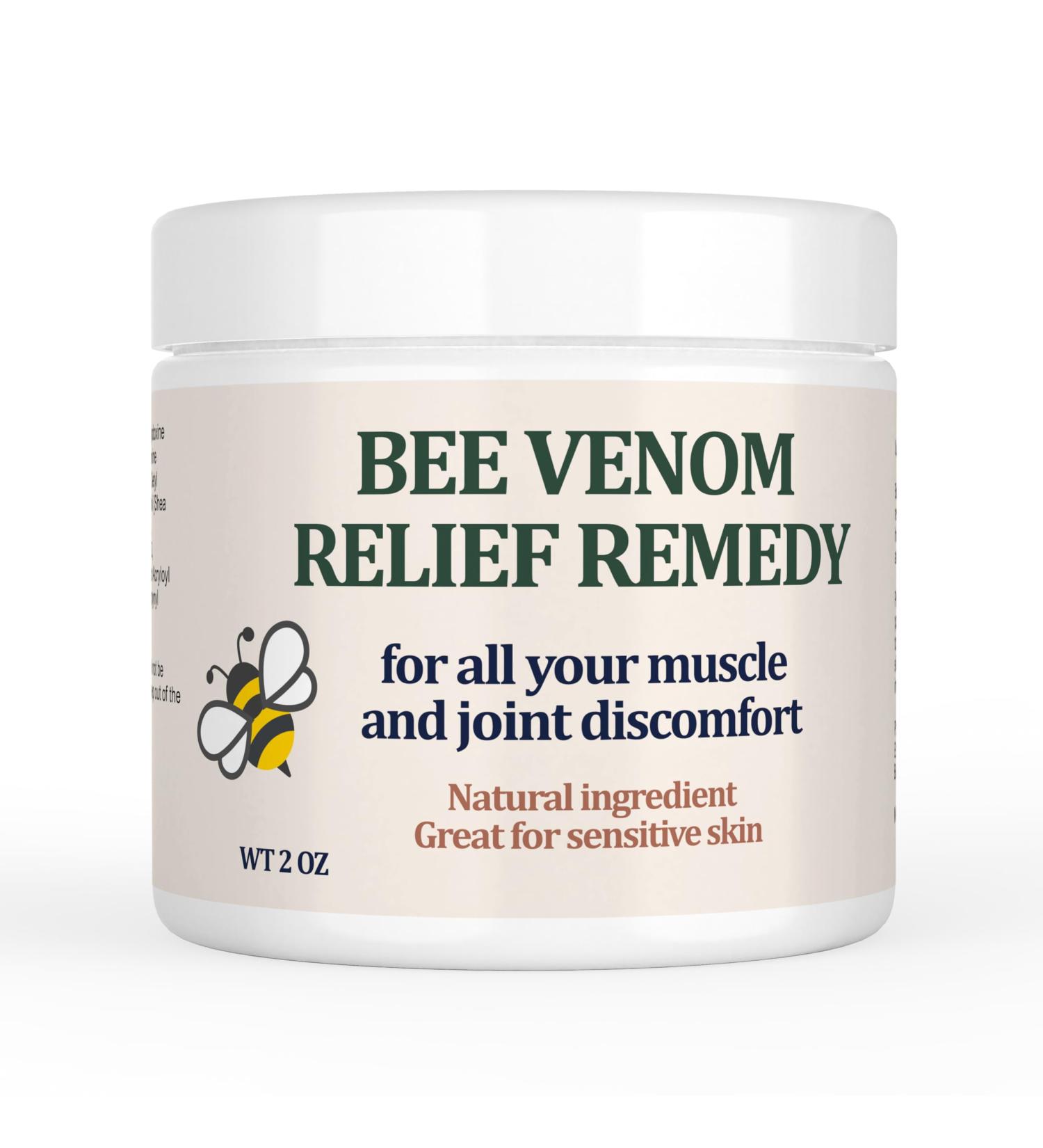 Organic Bee Venom Muscle & Joint Cream - Effective Pain Relief for Neck Back Hands & More | 2 Fl Oz - Buy Online on GoSupps.com