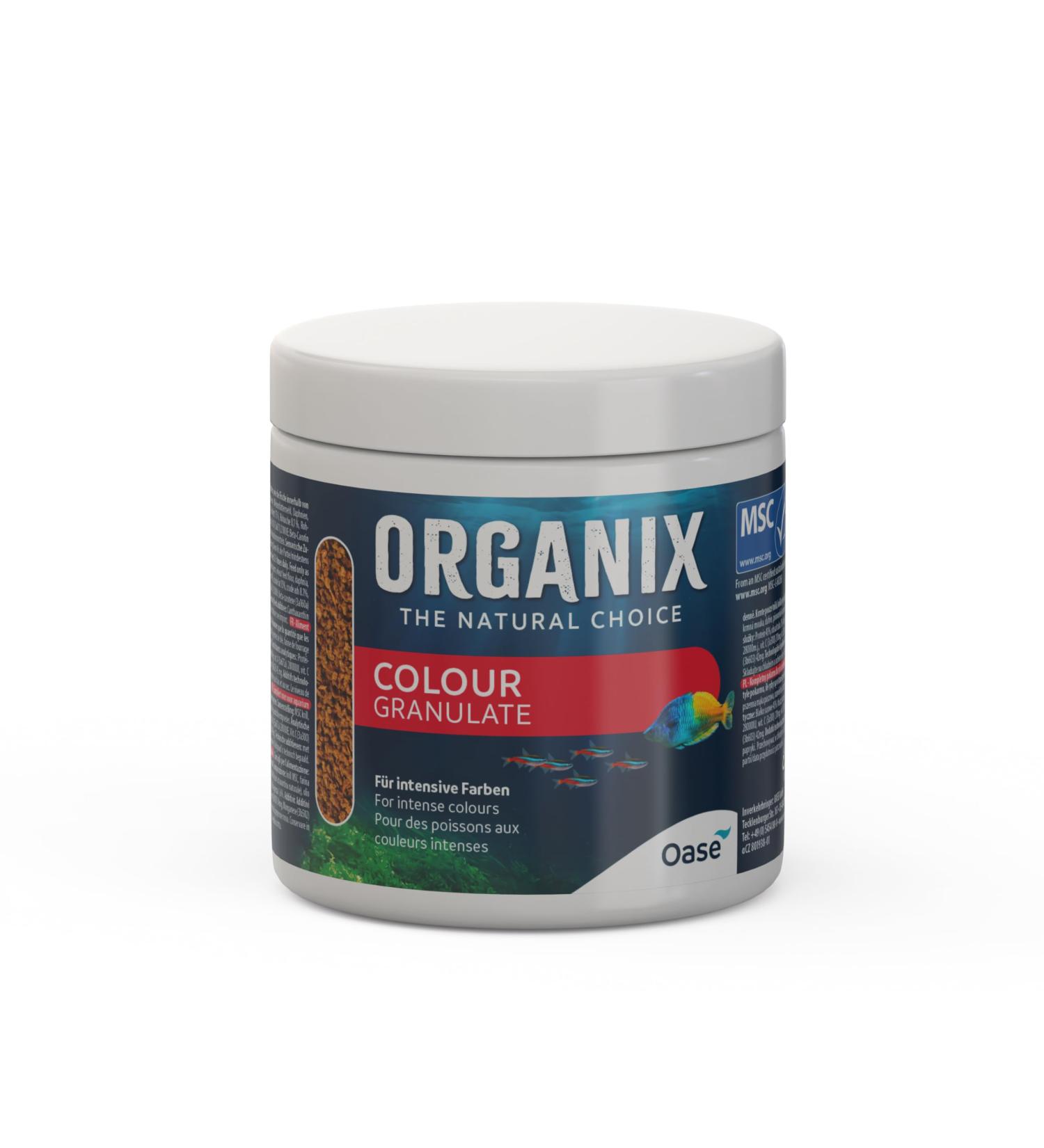 OASE ORGANIX Colour Granulate 250 ML - Fish Food in Granular Form, Aquarium Food for Intense Colours