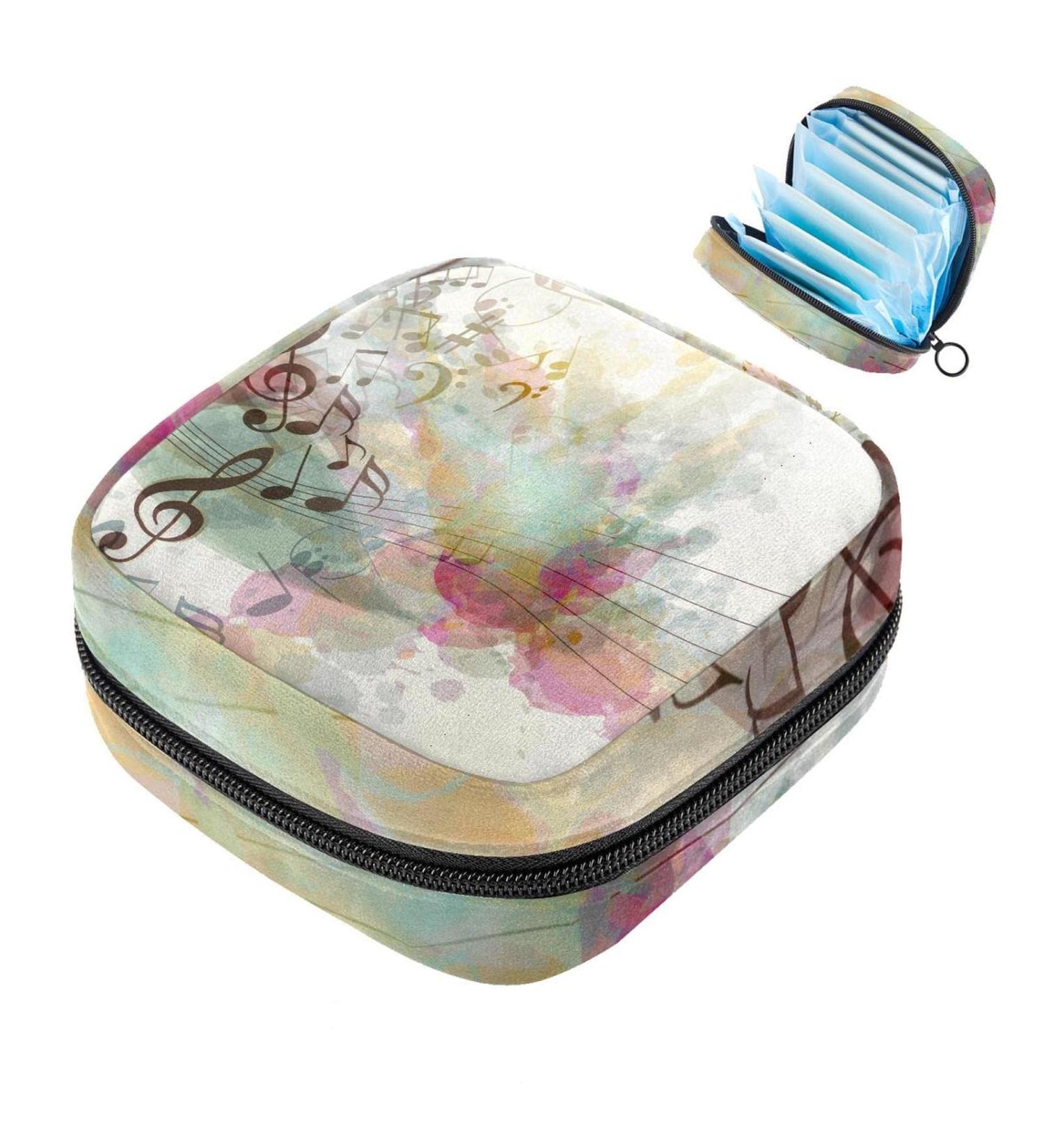 Shop Stylish Women's Binding-Up Bags - Music Note Design Zip Pocket Menstrual Storage - Multi05 - Buy Online on GoSupps.com