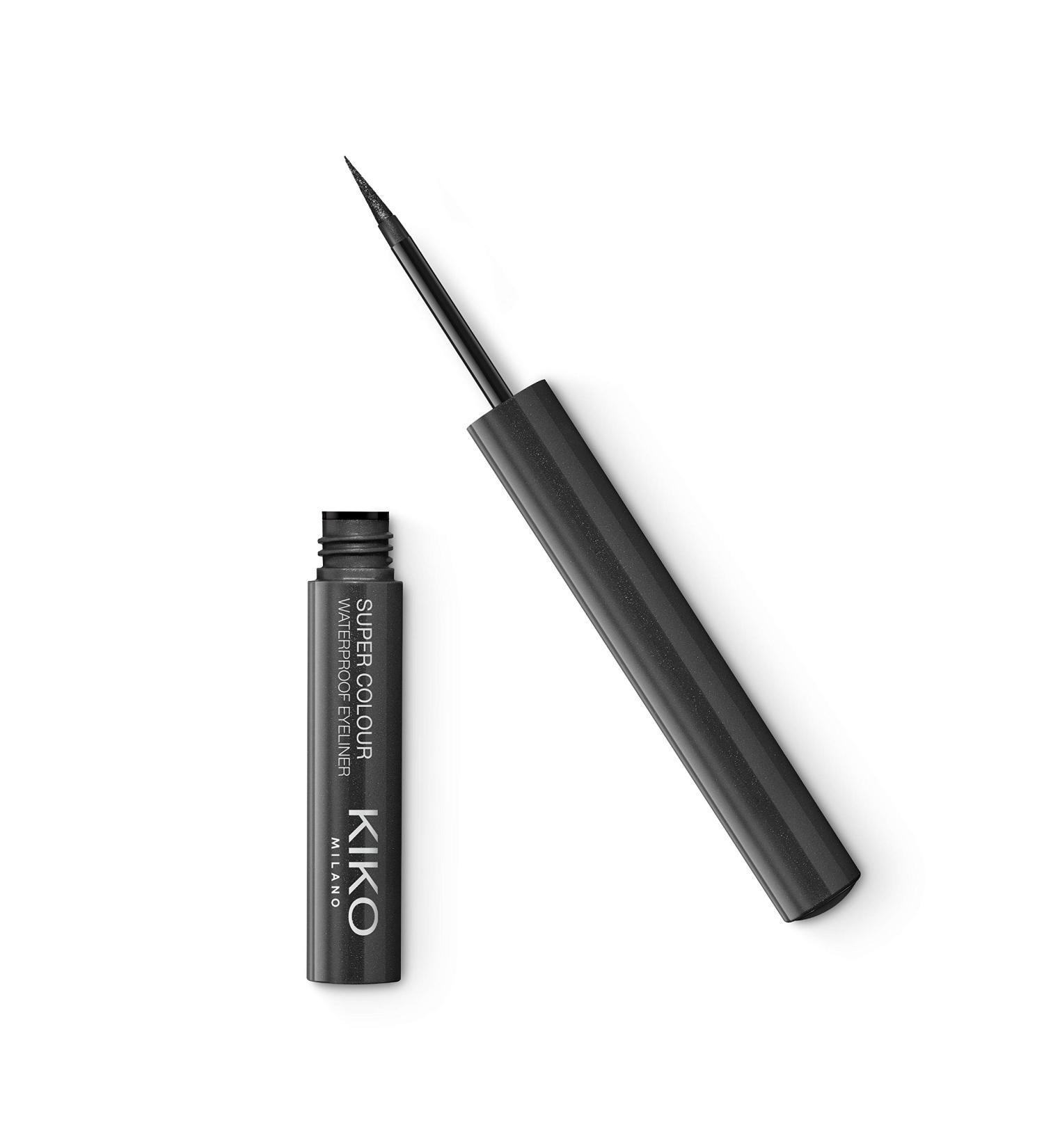 KIKO Milano Super Colour Waterproof Eyeliner 10 Pearly Charcoal | Long-lasting Super-covering Liquid Eyeliner for Bold Eyes | International Shipping Available - Buy Online on GoSupps.com