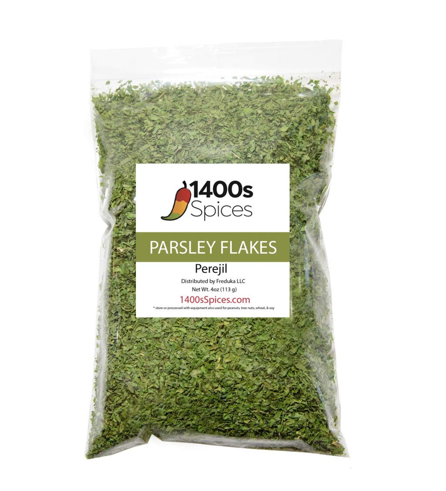 Premium 4oz Dried Parsley Flakes - Perejil Seco by 1400s Spices - Buy Online on GoSupps.com