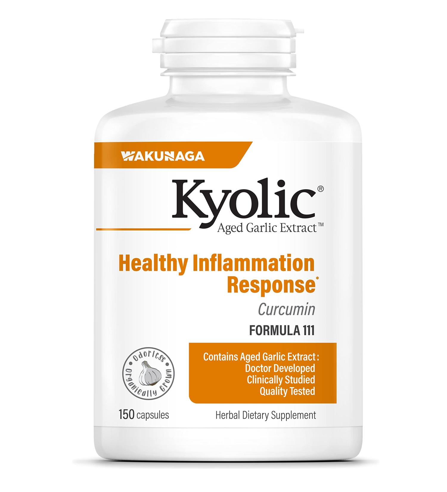 Kyolic Aged Garlic Extract & Curcumin - Inflammation Support - 150 Capsules - Buy Online on GoSupps.com