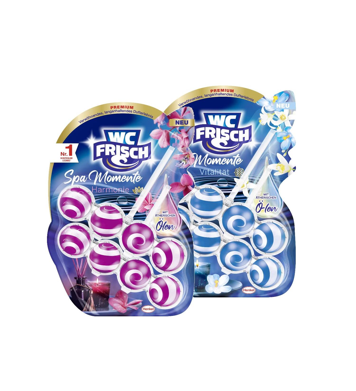 WC Frisch Spa Momente Harmonie & Vitality Toilet Stones - Essential Oil Fragrance Experience | 2x50g | International Shipping - Buy Online on GoSupps.com