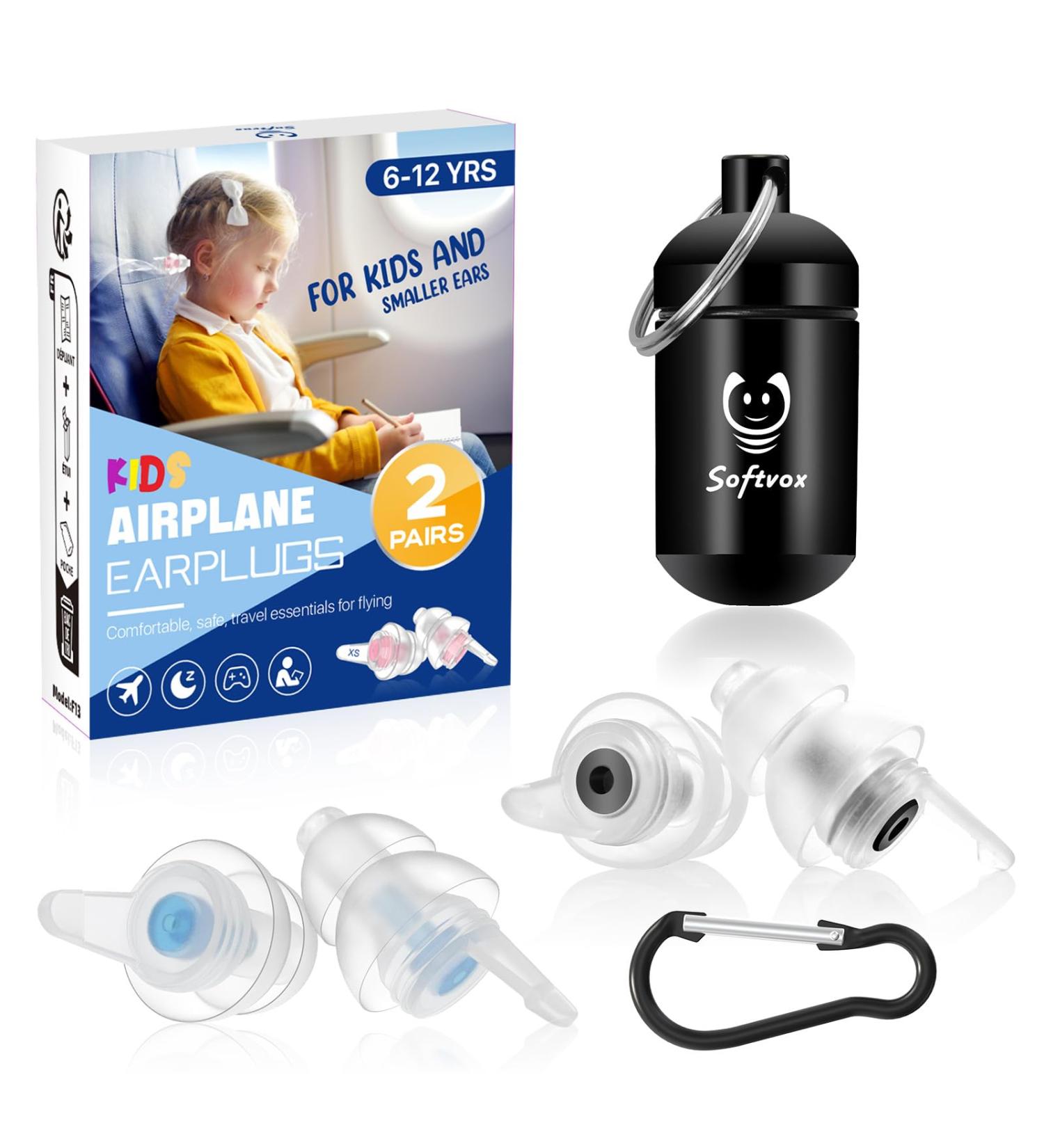 Kids Earplugs for Airplanes (6-12 yrs) - Reusable Noise Protection for Extra Small Ear Canals | BU+BK - Buy Online on GoSupps.com