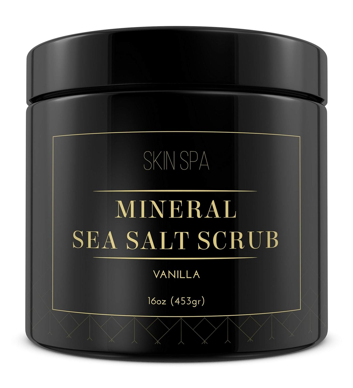 Shop Mineral Sea Salt Scrub - Vanilla 16oz (453g) | Nourishing Exfoliant for Smooth Skin | International Shipping Available - Buy Online on GoSupps.com