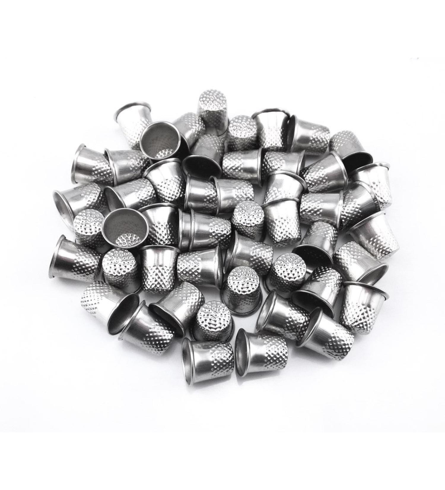 Honbay 50pcs Silver Sewing Quilting Metal Thimbles - DIY Craft Finger Protector Set - Buy Online on GoSupps.com