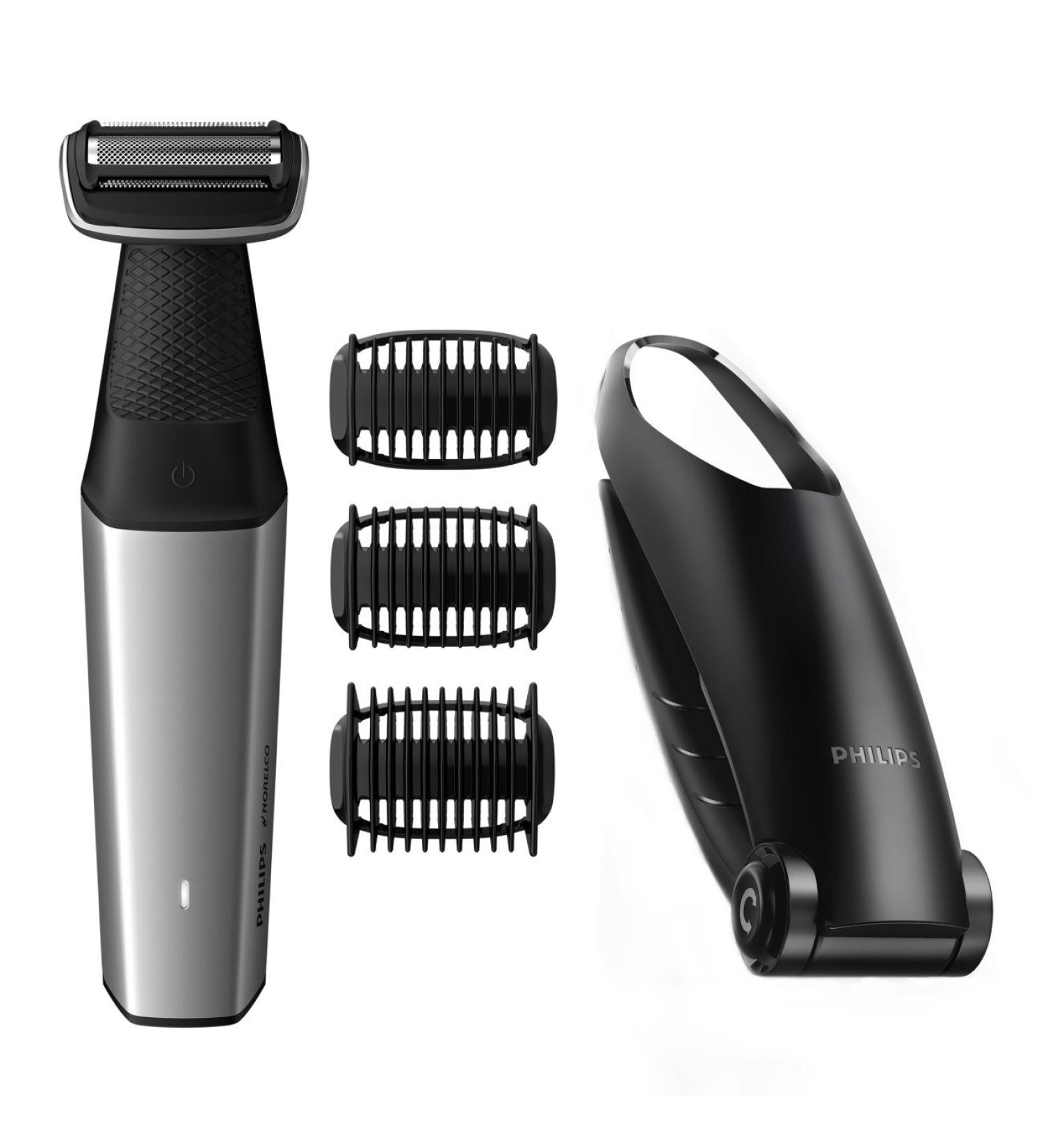 Norelco Philips Bodygroom Series 3500 Showerproof Body Trimmer for Men with Back Attachment BG5025/49 Handle Old Version