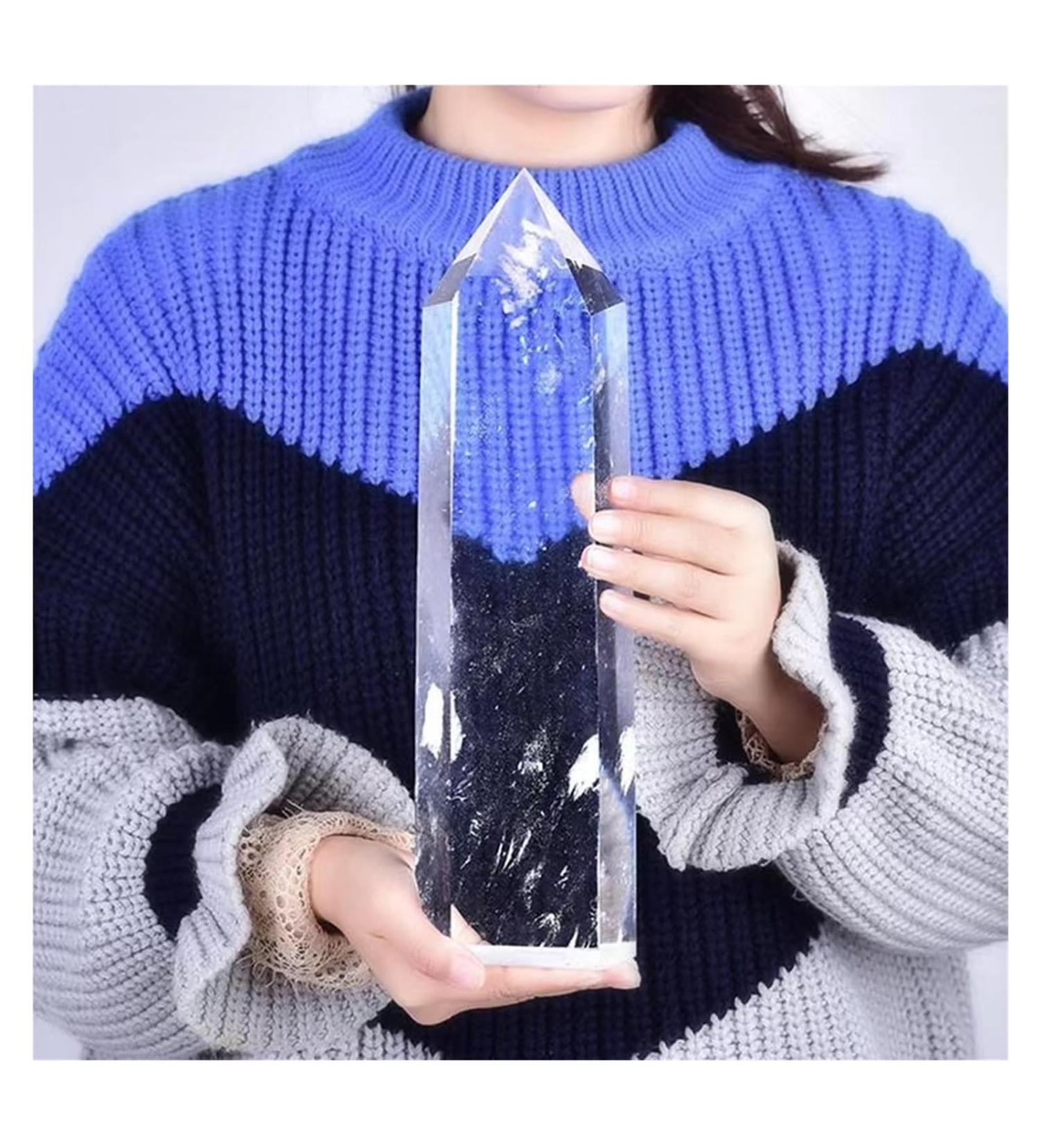 Natural Crystal Rough Crystal Tower High Temperature Melting White Crystal Scepter Fengshui (Size : 1100-1200g) - Buy Online on GoSupps.com