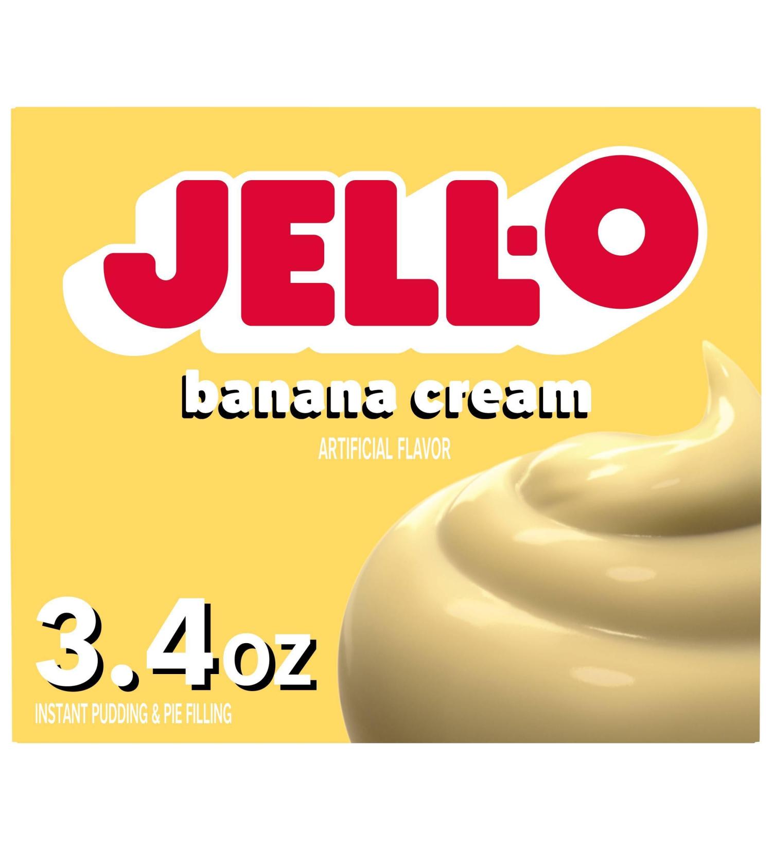 Jell-O Banana Cream Pie Pudding et 96g de remplissage - Buy Online on GoSupps.com
