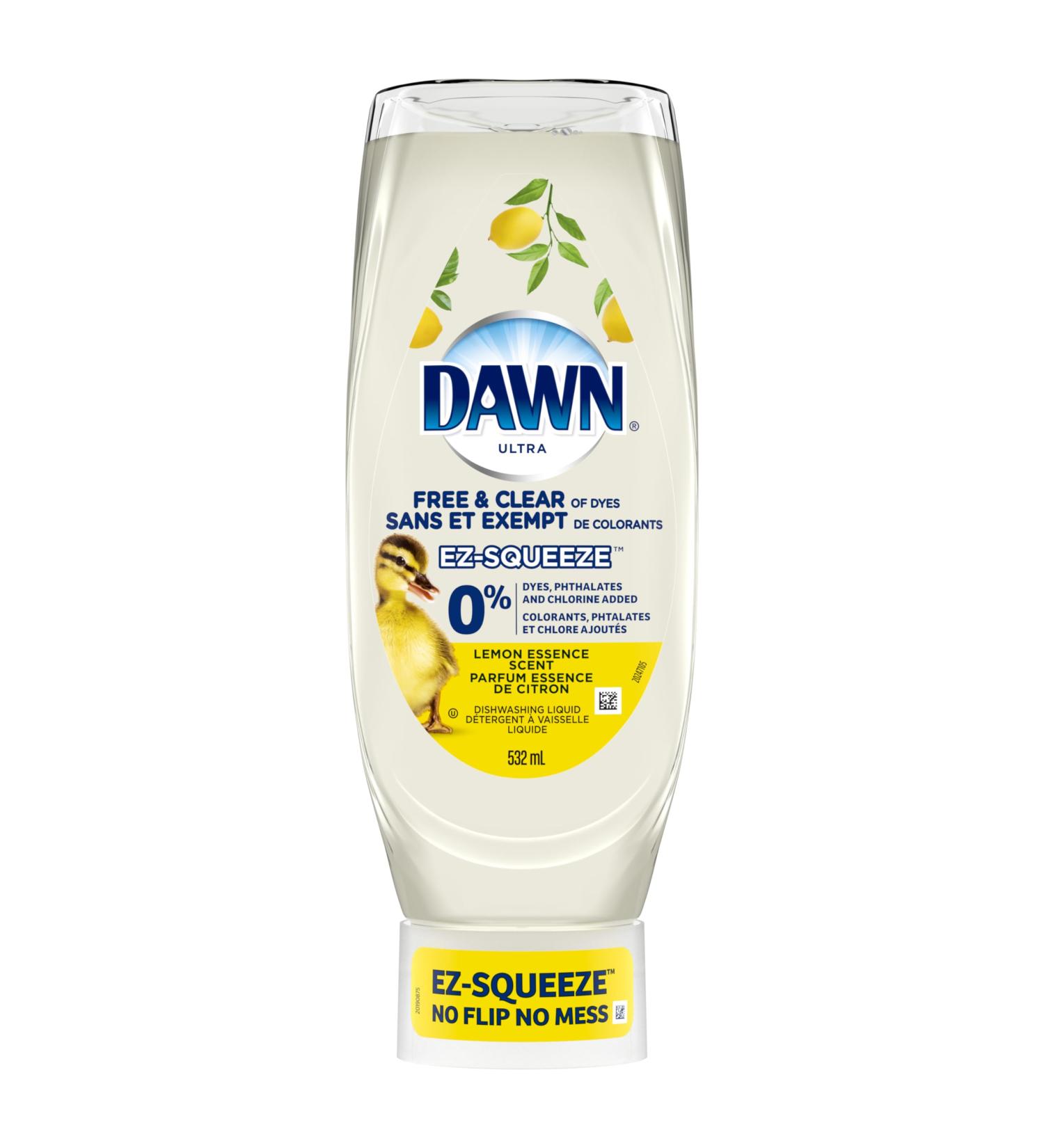 Dawn Free & Clear EZ-Squeeze Dish Soap Dishwashing Liquid Lemon 532 mL Lemon 532 ml (Pack of 1) - Buy Online on GoSupps.com
