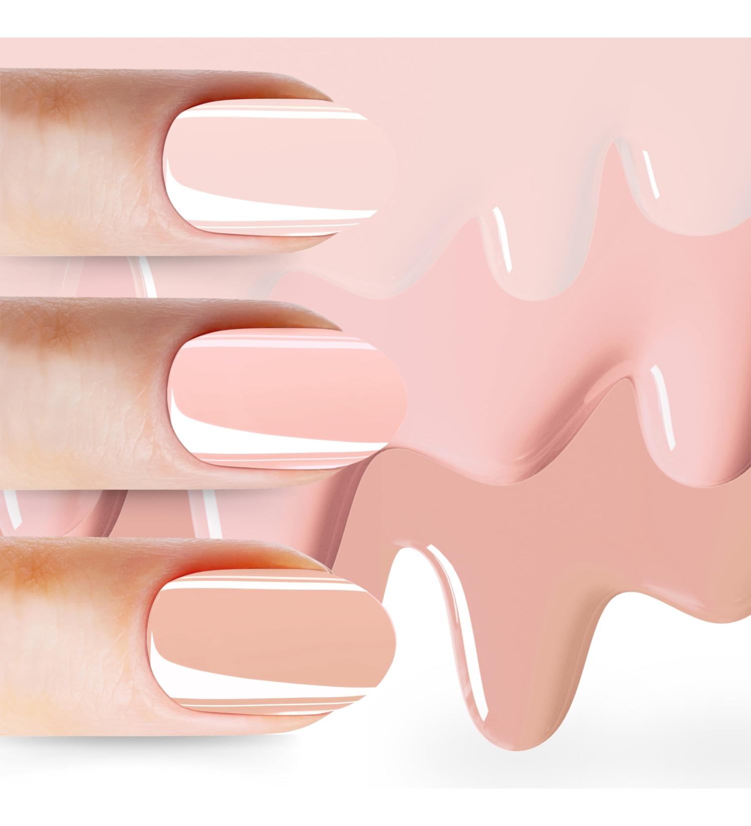 Bot 3x20 UV Gel Nail Foil Set - Self-Adhesive Nudy Nails (Nude Pink All-Time Rose Ballerina) - No Under/Overlack Needed - Durable Up to 3 Weeks - Buy Online on GoSupps.com