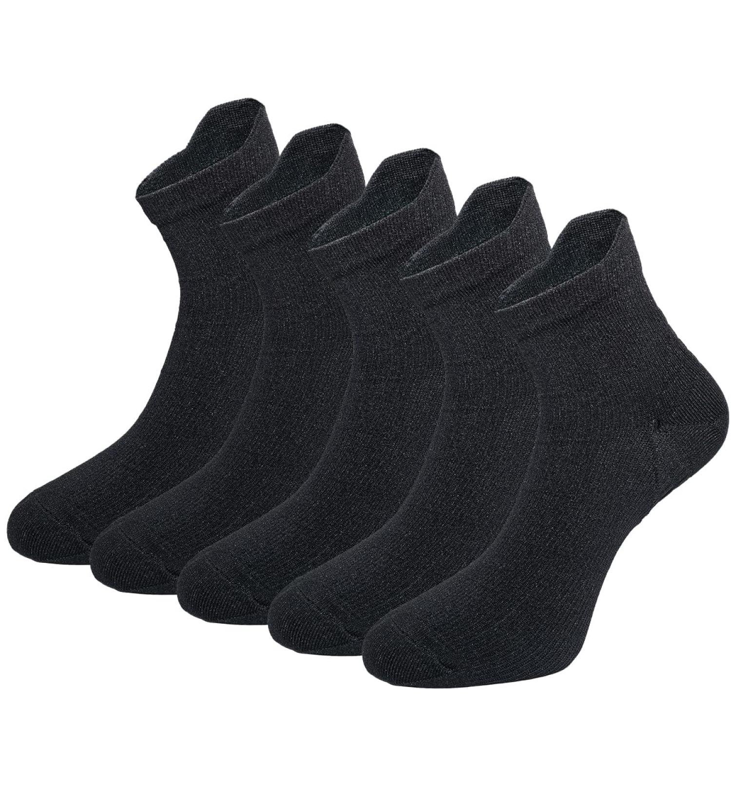Buy 5 Pairs of Lightweight Compression Sports Socks for Men & Women - Best Running & Sneaker Socks (Black) - Buy Online on GoSupps.com
