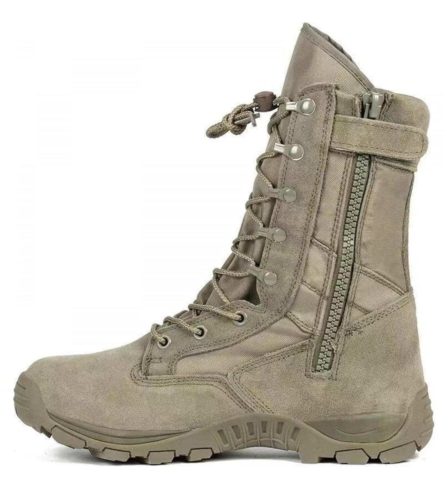 MUTERUN Men's 8-Inch Tactical Military Combat Boots - Green, Size 7.5 - Buy Online on GoSupps.com