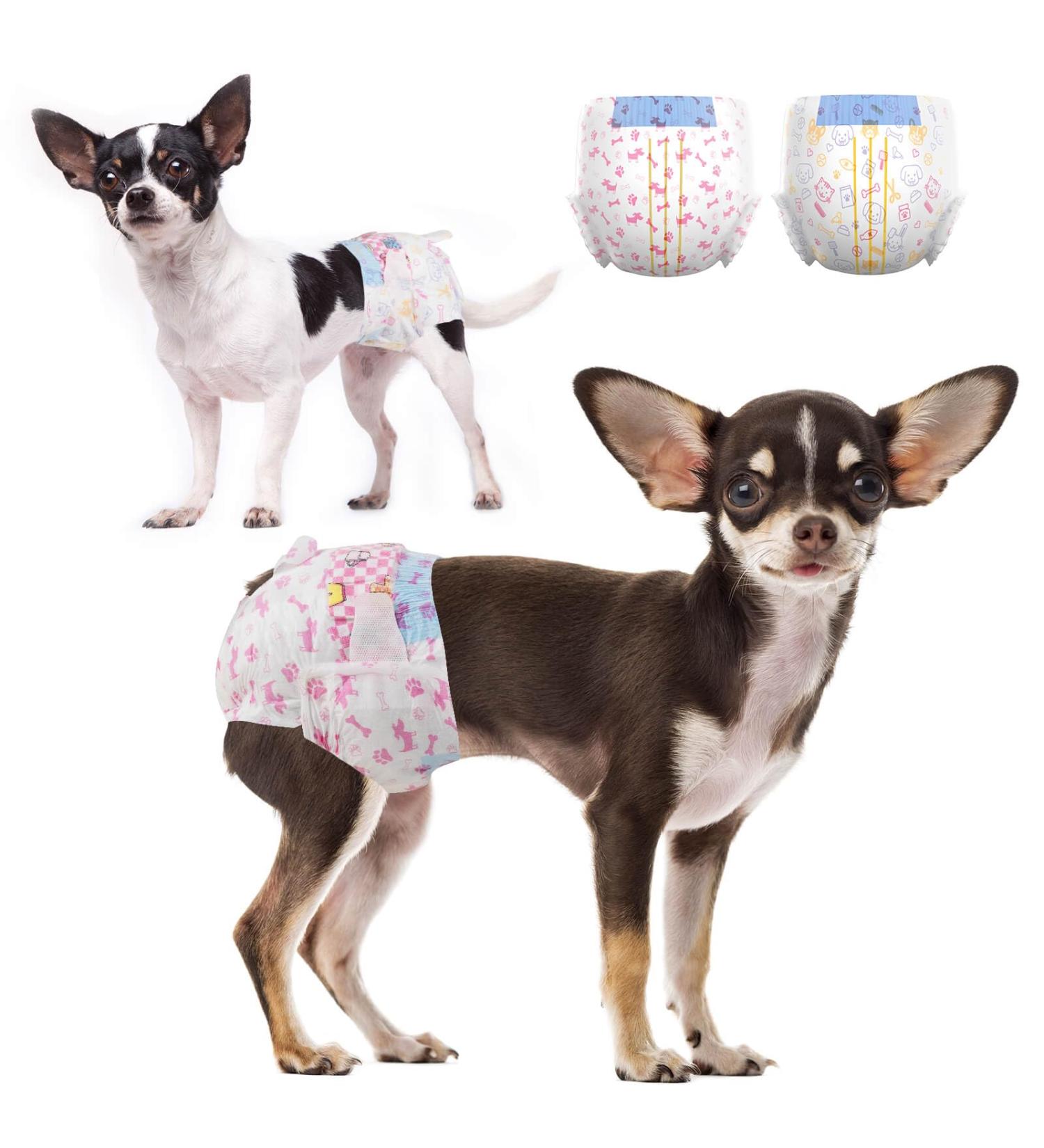 Shop Dono Disposable Dog Diapers for Females - 48 Pack Super Absorbent & Leak-Proof Ideal for Incontinence Heat and Periods - Sizes XXS to L - Buy Online on GoSupps.com
