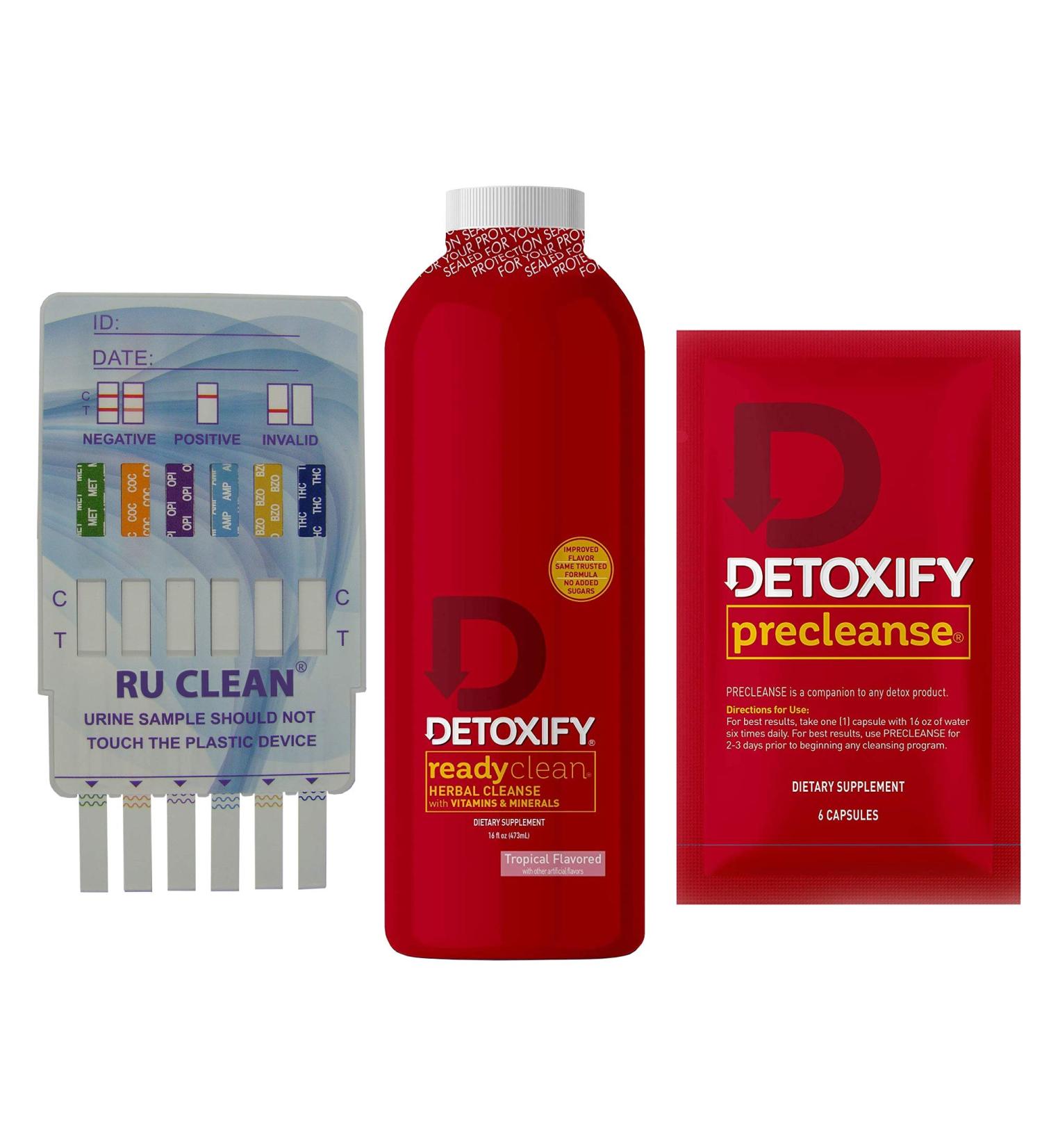 RU Clean 6 Detox Kit: Ready Clean Drink 16oz + Herbal Precleanse Capsules - Fast 1-Hour Detox Flush - Buy Online on GoSupps.com