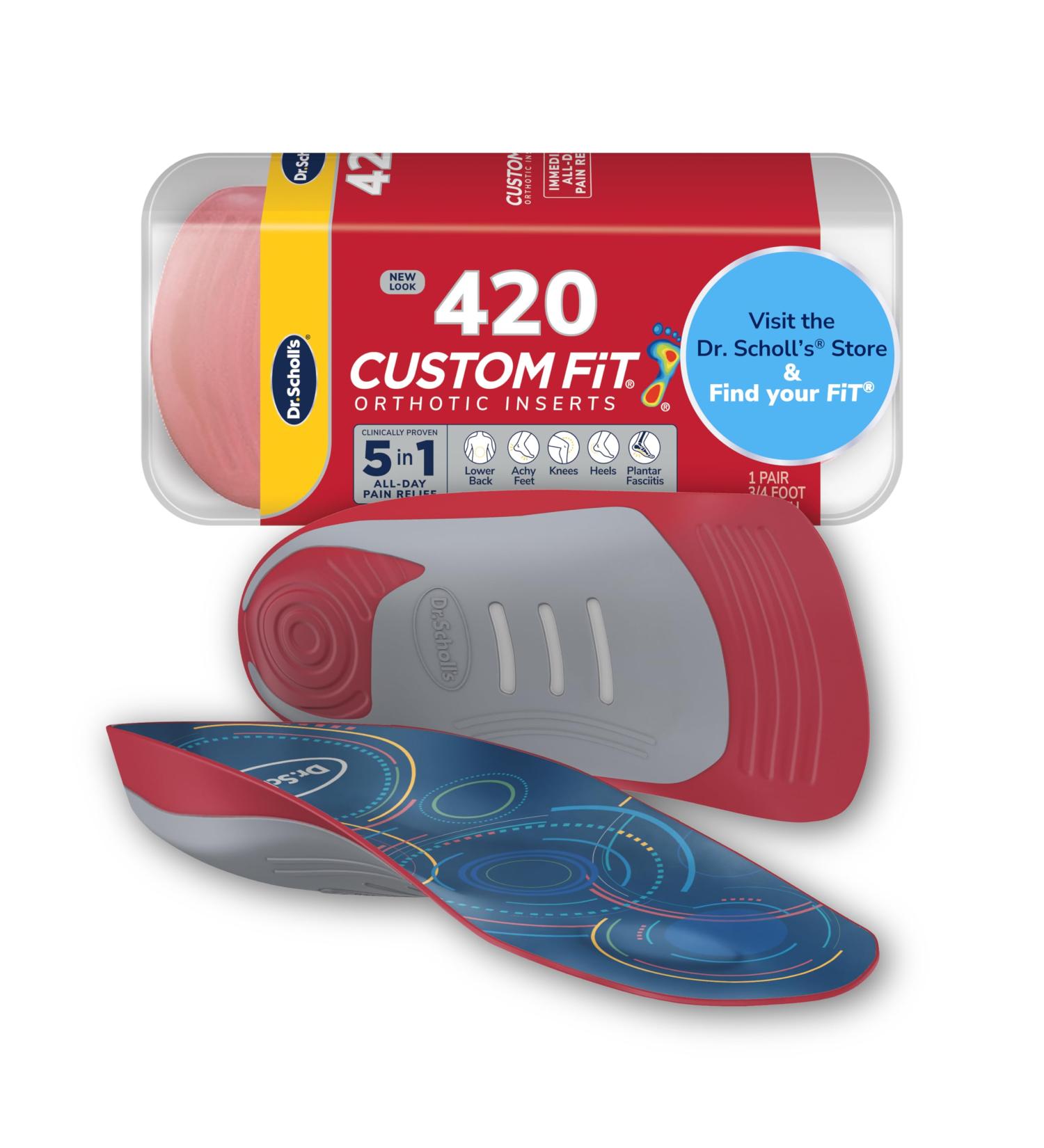 Dr. Scholl s Custom Fit Orthotics 3/4 Length Inserts | 5-in-1 All-Day Pain Relief for Feet Back Knees | Arch Support Insoles - FSA/HSA Eligible - Buy Online on GoSupps.com