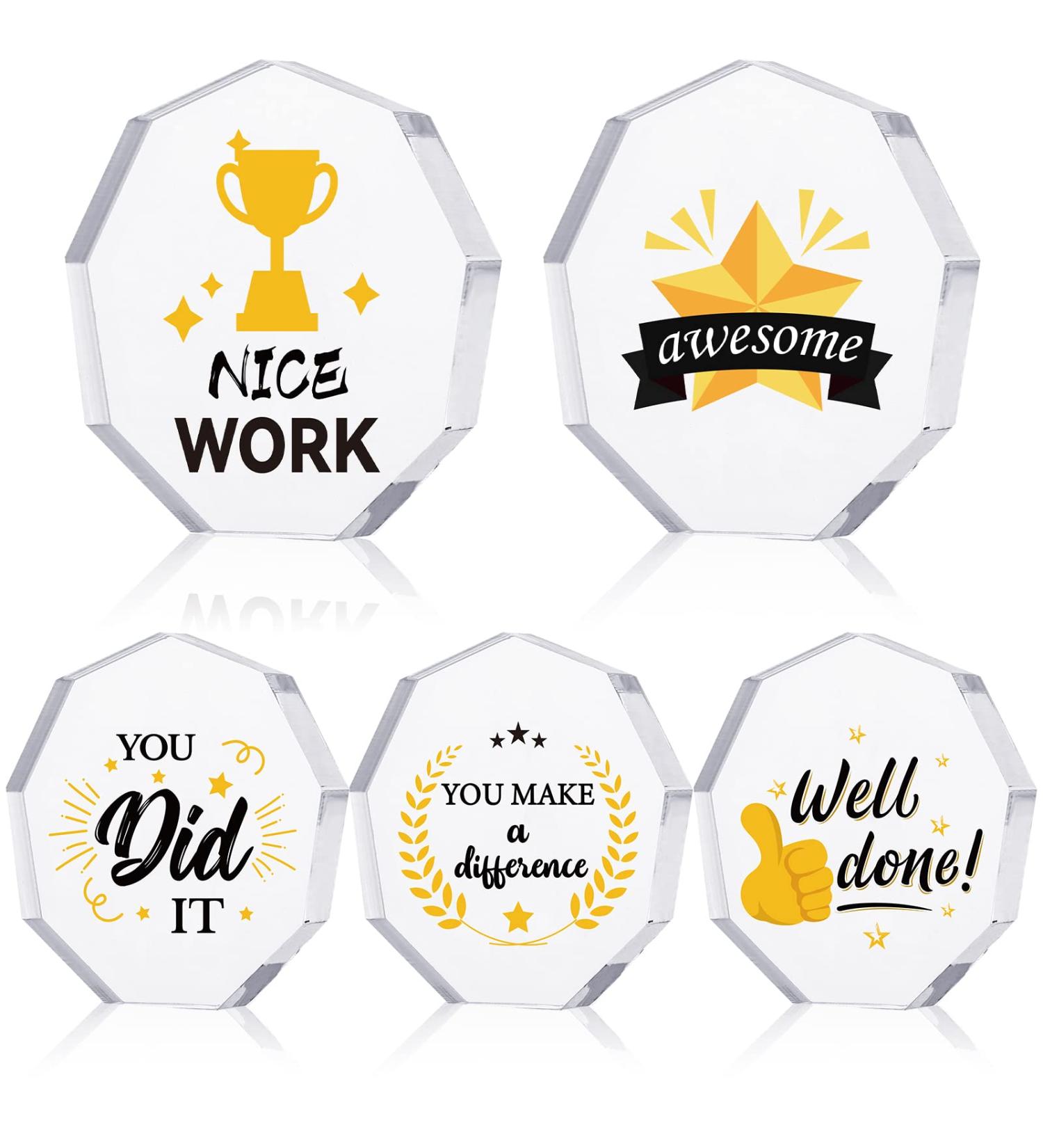 Janmercy 10 Pcs Appreciation Acrylic Award Set - Ideal Trophy Gift for Adults and Kids - Buy Online on GoSupps.com