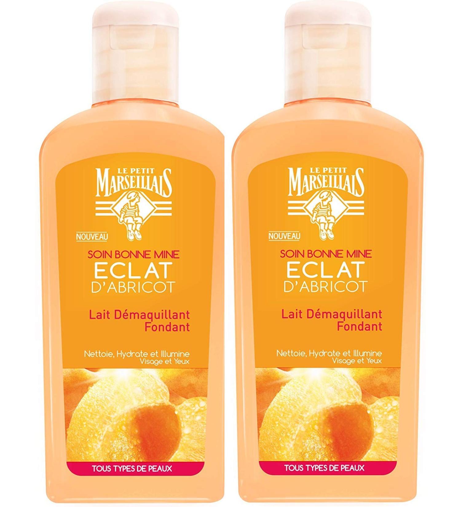 Le Petit Marseillais Lait D maquillant Fondant Eclat Abricot Flacon 200 ml - Lot de 2