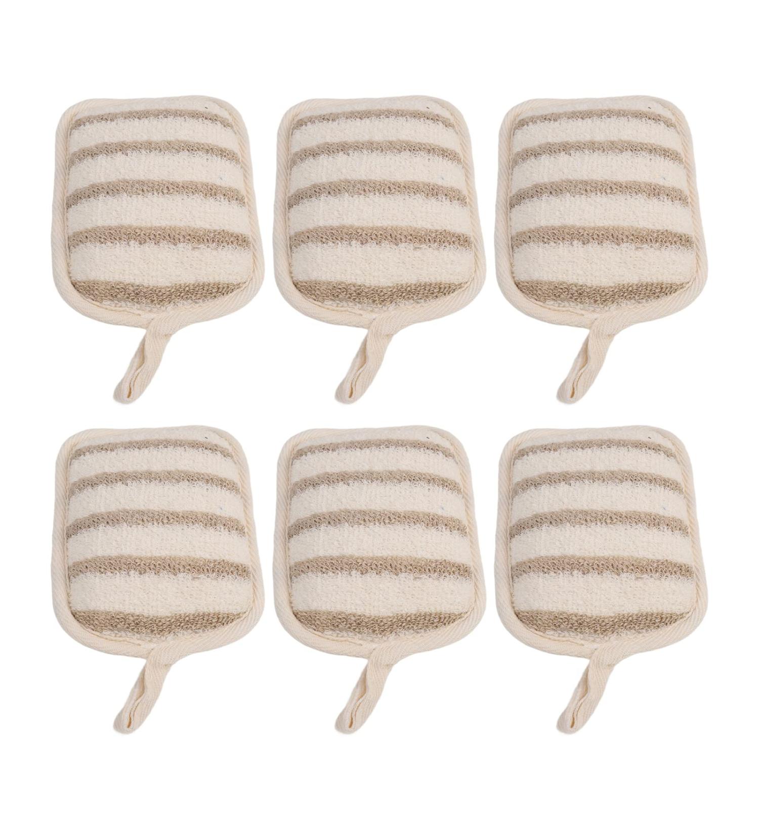 Exfoliating Sponge Pad - Double-Sided Deep Cleaning Shower Scrubber | Linen | International Shipping - Buy Online on GoSupps.com