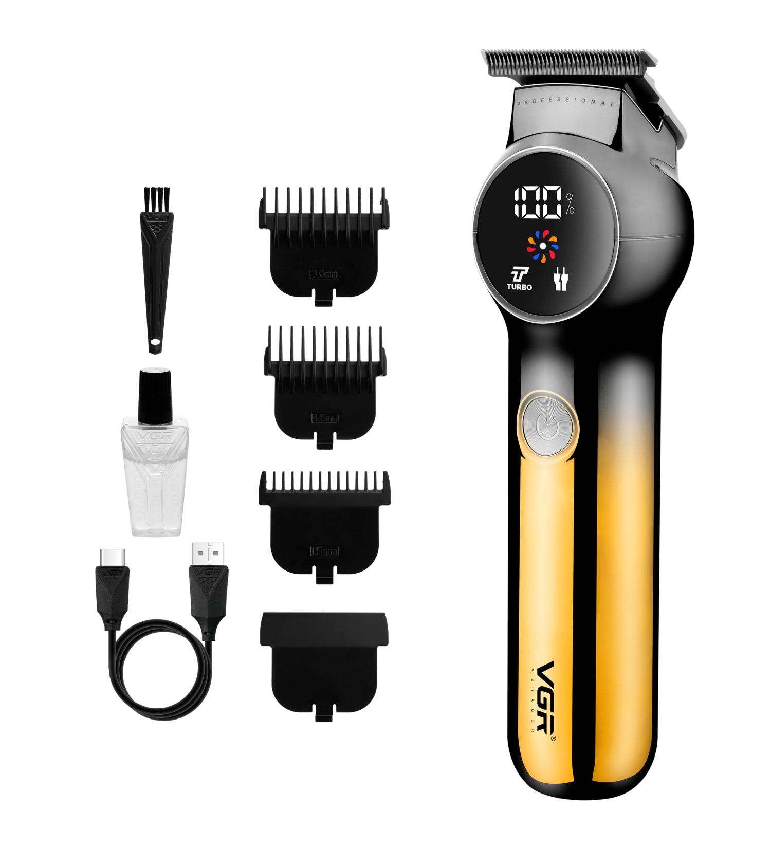 VGR Men's Electric Beard Trimmer with Turbo Mode and Precision Ceramic Blades - Buy Online on GoSupps.com