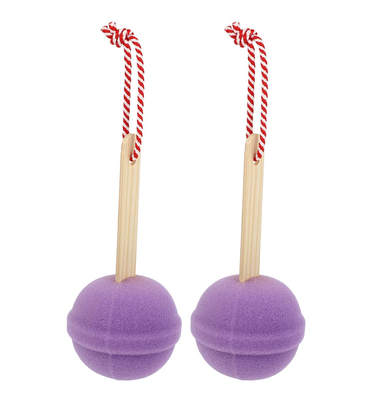 Beaupretty 2pcs Purple Shower Sponge Bath Loofahs - Exfoliating Cleaning Body Puff Accessories - Buy Online on GoSupps.com
