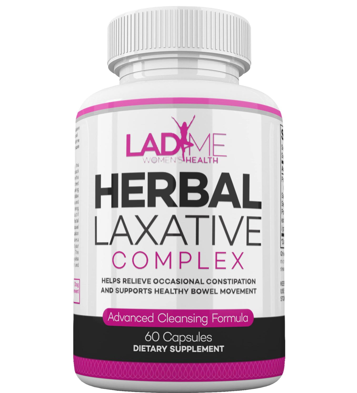 Herbal Laxative for Women - Gentle Constipation Relief with Psyllium Husk, Cascara Sagrada & Probiotics - 60 Capsules - Buy Online on GoSupps.com