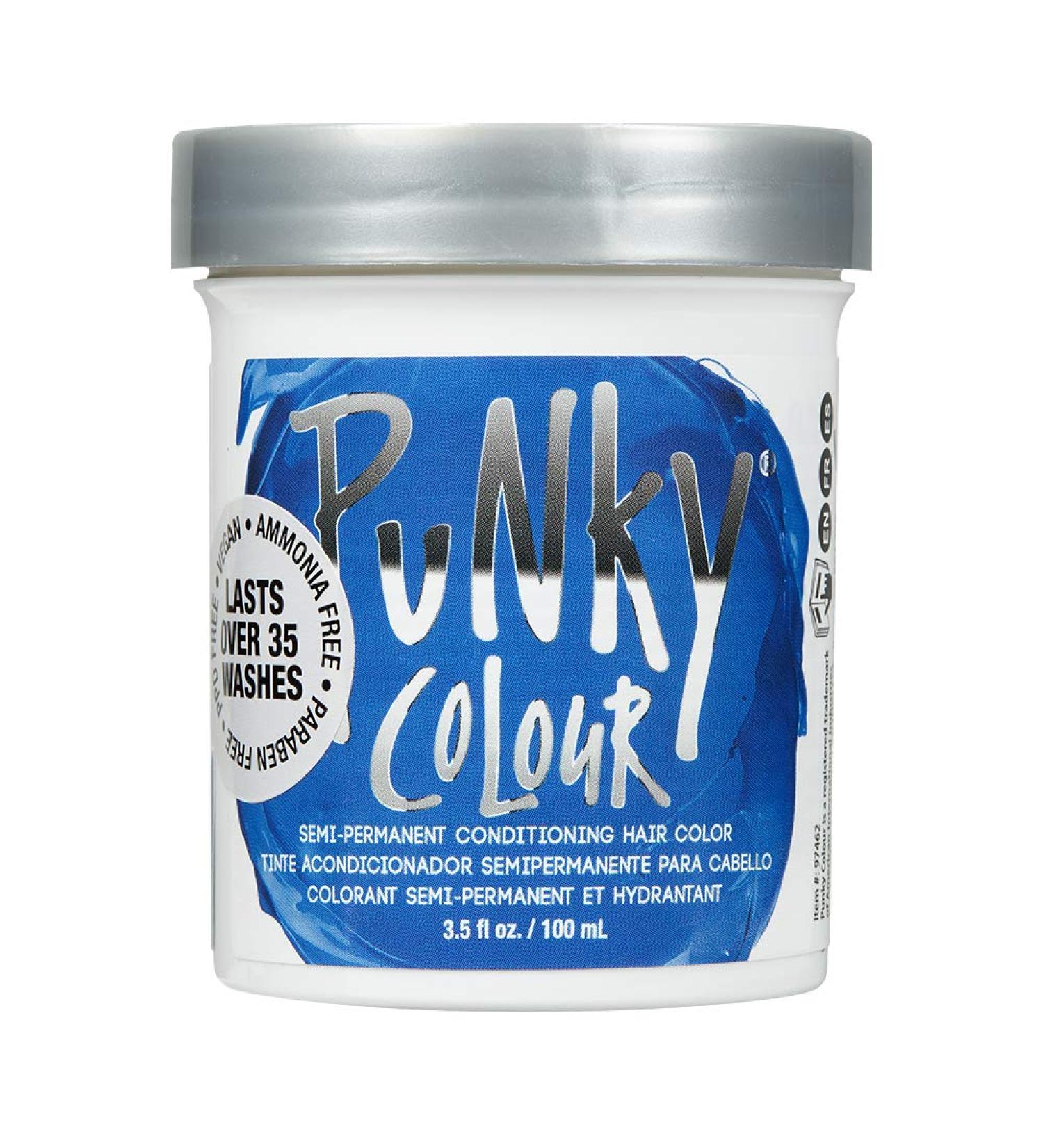 Punky Atlantic Blue Semi-Permanent Hair Color - Vegan, PPD & Paraben Free - 3.5oz (1 Pack) | Lasts up to 35 Washes - Buy Online on GoSupps.com