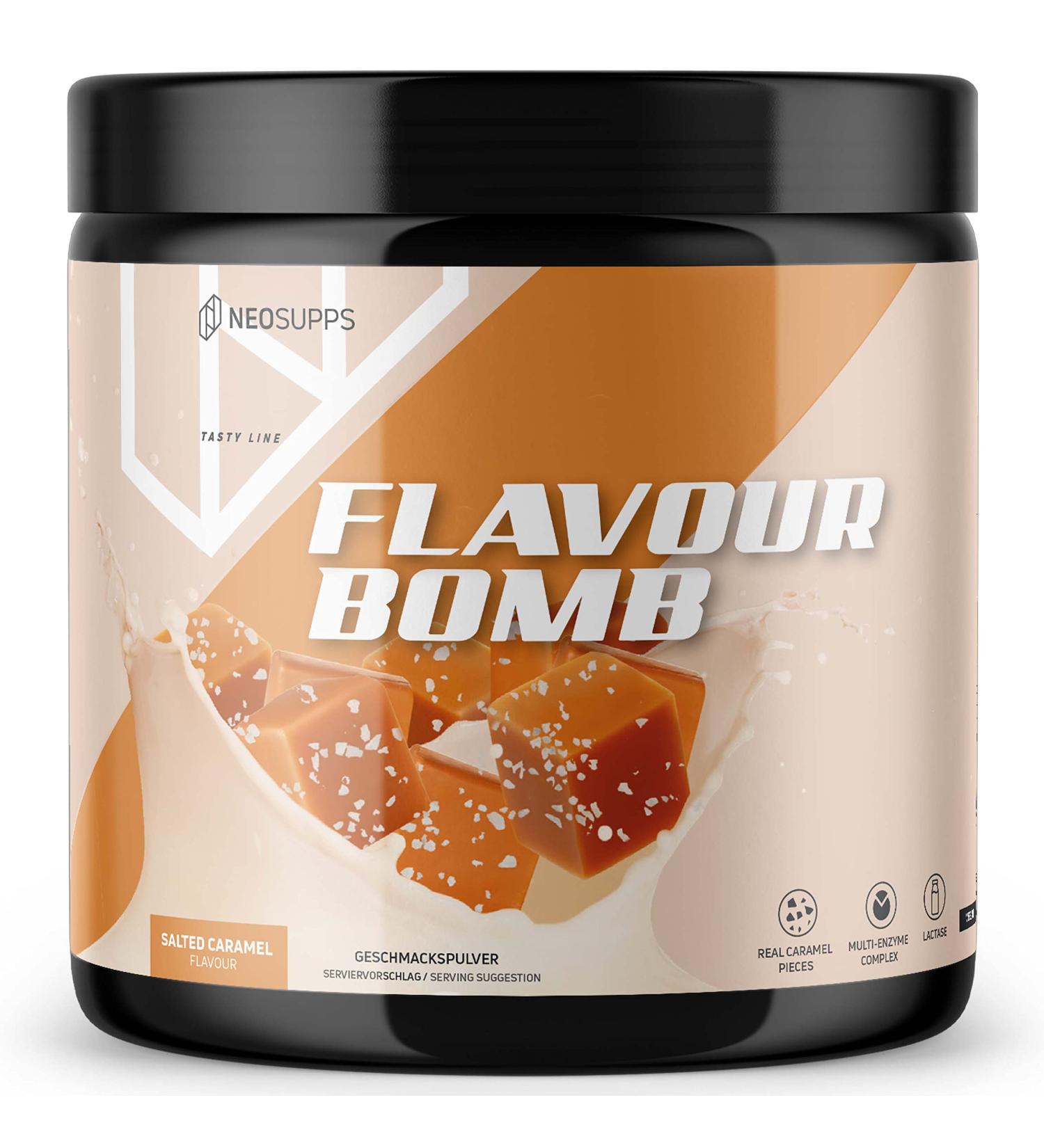 NeoSupps Flavorver I Salted Caramel 250g | Transform Bland Foods into Delicious Treats | Low-Calorie & Perfect for Diets | Ideal for Baking - Buy Online on GoSupps.com