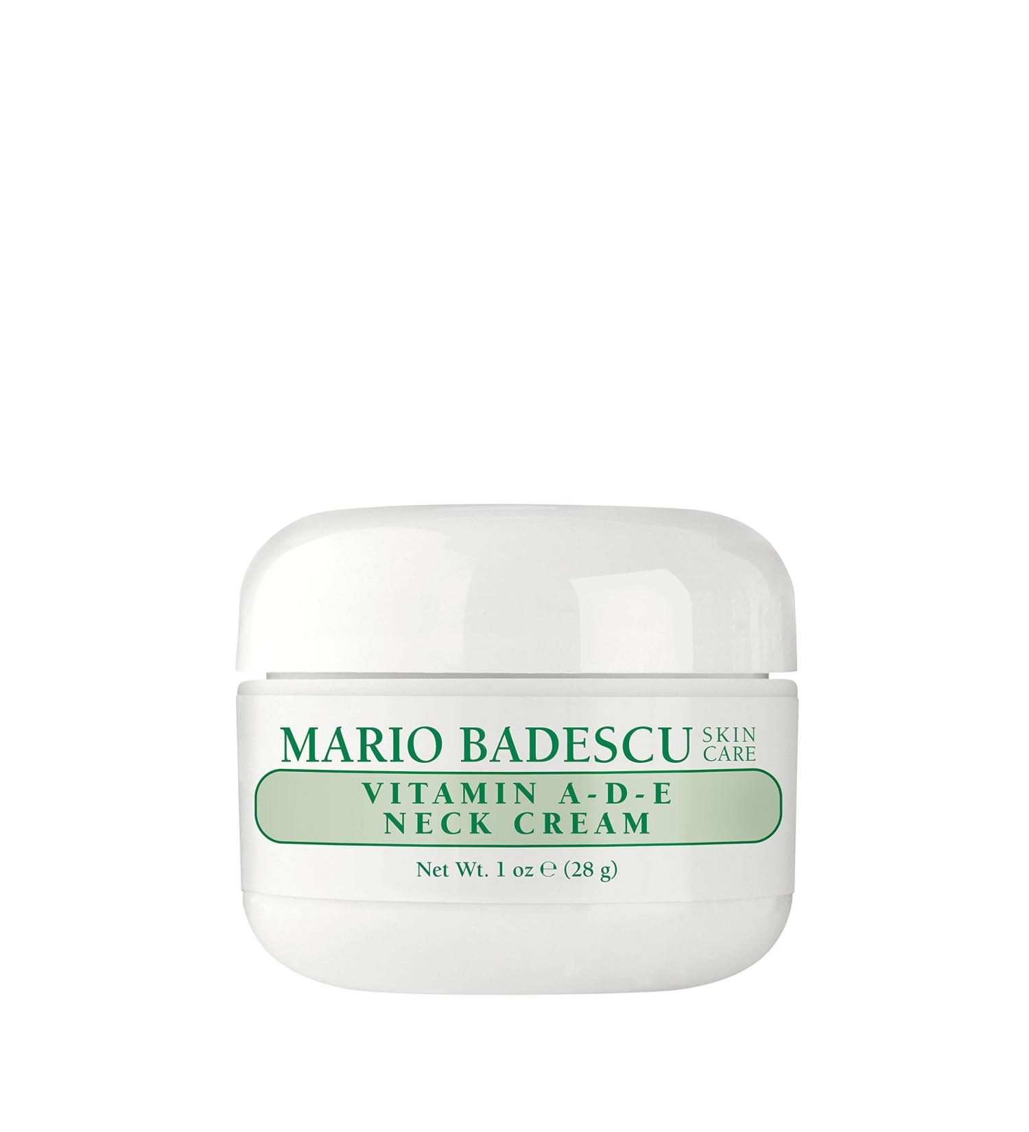 Mario Badescu Vitamin A-D-E Neck Cream for All Skin Types |Neck Cream that Firms and Hydrates |Formulated with Rice Bran Oil & Vitamin A and E|1 Ounce