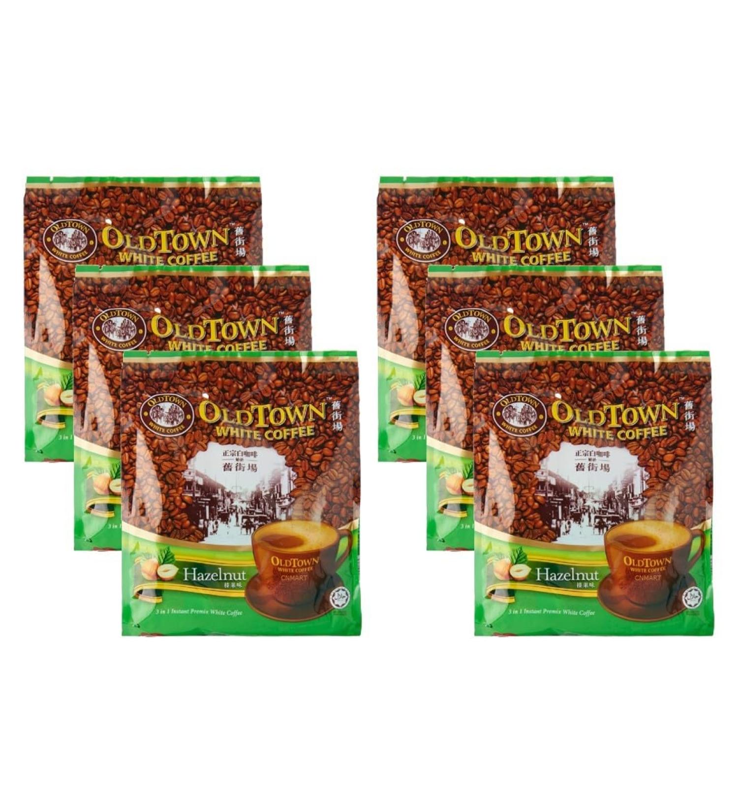 CNMART Malaysia Oldtown 3 in 1 White Coffee Hazelnut 15 sachets (Pack of 6) - Buy Online on GoSupps.com