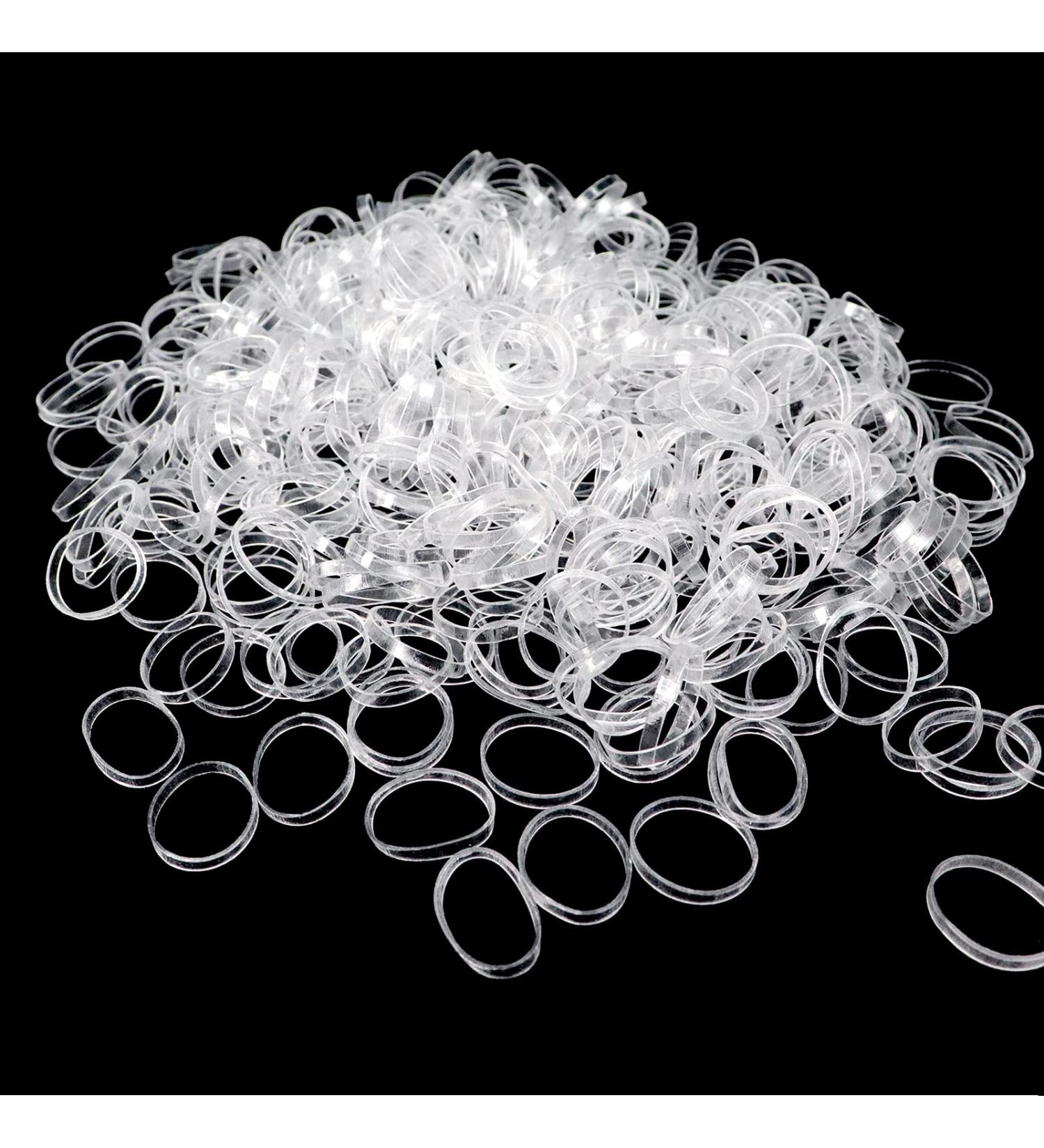 Shop Hanyousheng 500 PCs Mini Transparent Hair Ties - Elastic Bands for Kids Dreadlocks & Ponytails - Fast International Shipping - Buy Online on GoSupps.com