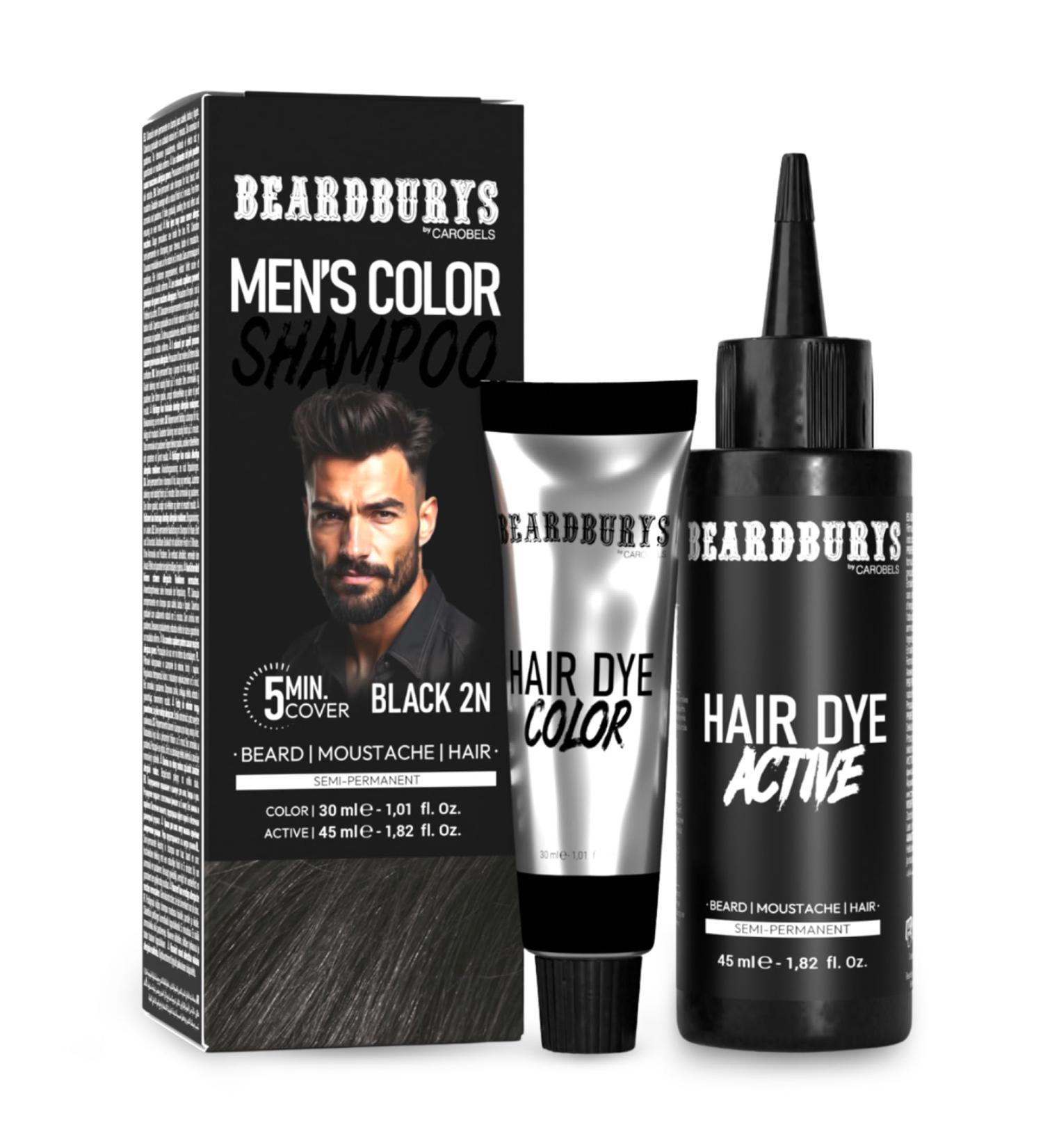 BY CAROBELS BEARDBURYS Beardburys Color Shampoo for Beard and Hair 50g Black - Buy Online on GoSupps.com