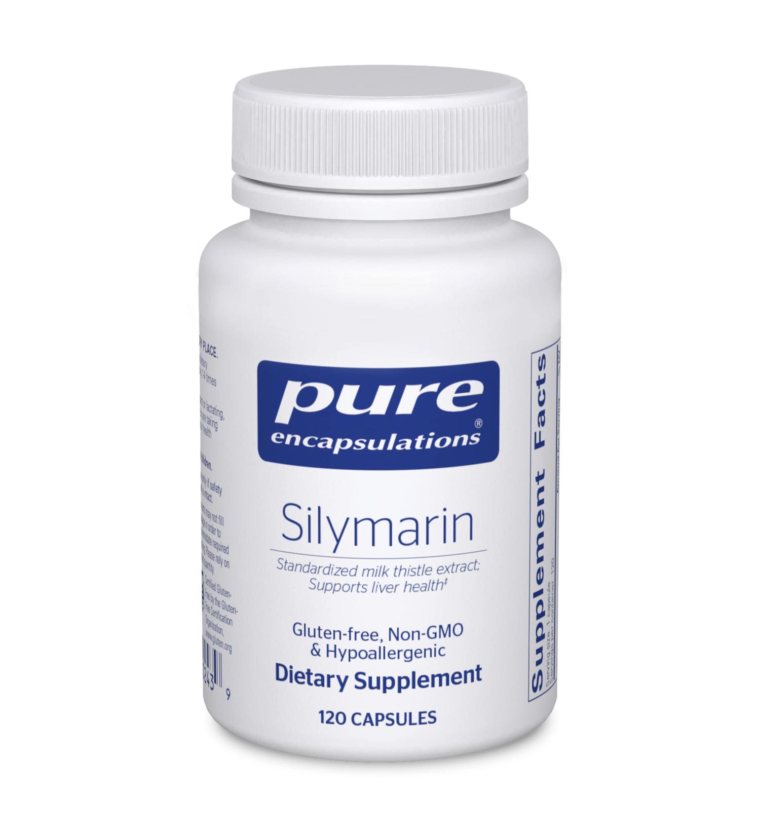Pure Encapsulations Silymarin 120 Capsules - Liver Support & Antioxidant Supplement - Buy Online on GoSupps.com