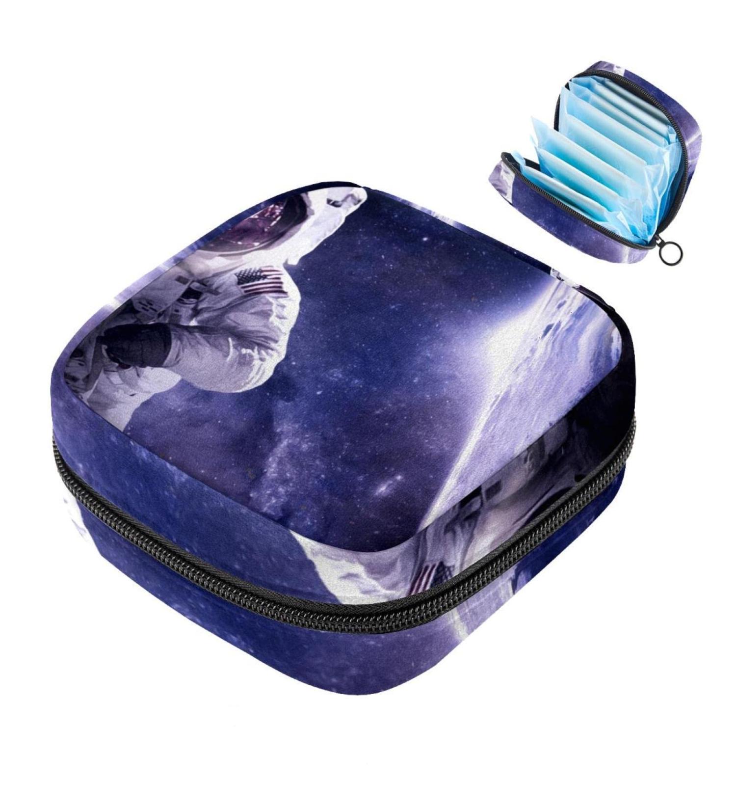 Outer Space Universe Menstrual Pad & Cup Pocket | Zippered Sanitary Napkin Case for Teens & Women - Buy Online on GoSupps.com