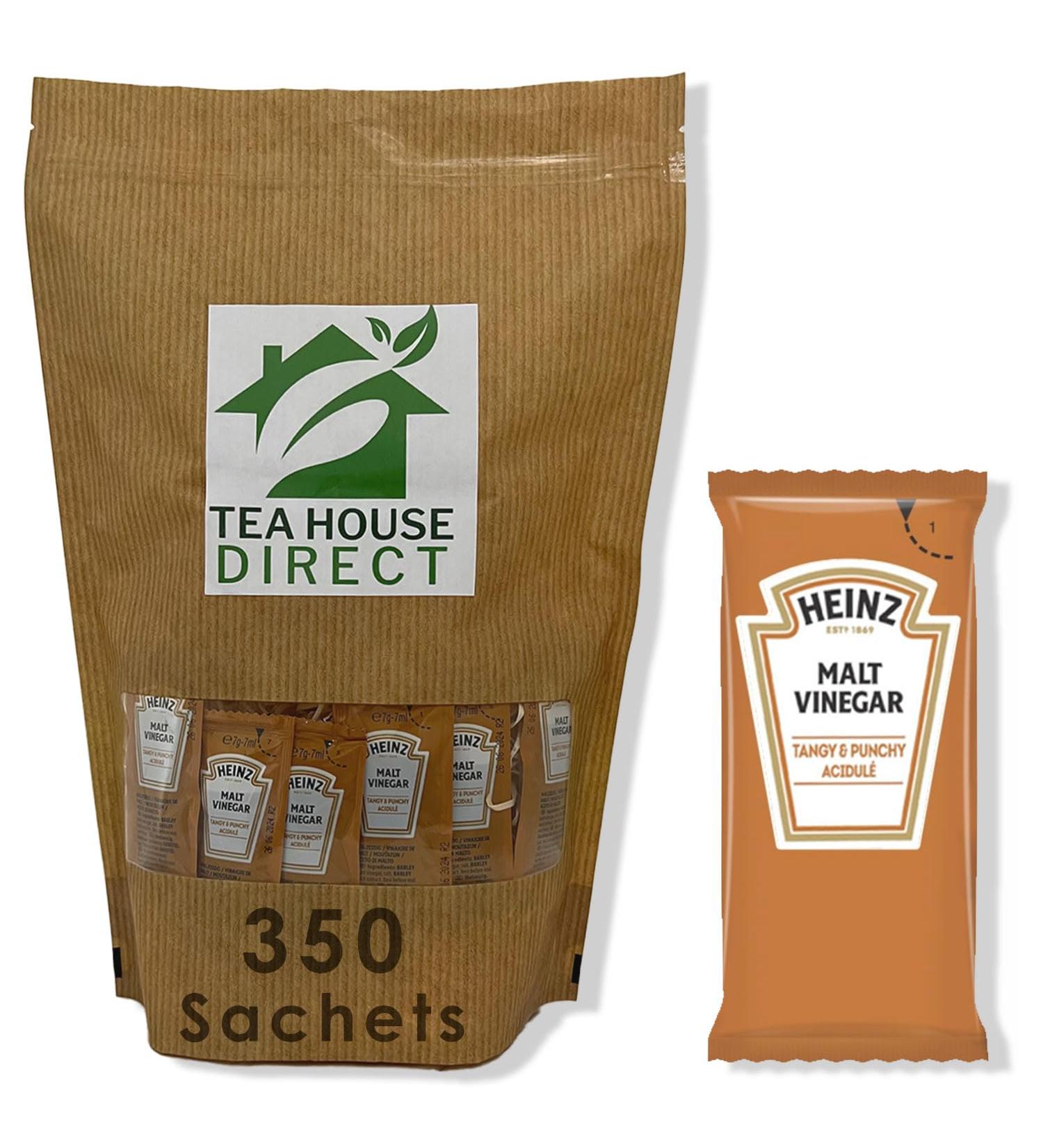 Heinz Malt Vinegar - Tangy Flavor Elevating Your Dishes - Convenient Single-Serve Packet for On-the-Go Zestiness - 350 Sachets - Buy Online on GoSupps.com