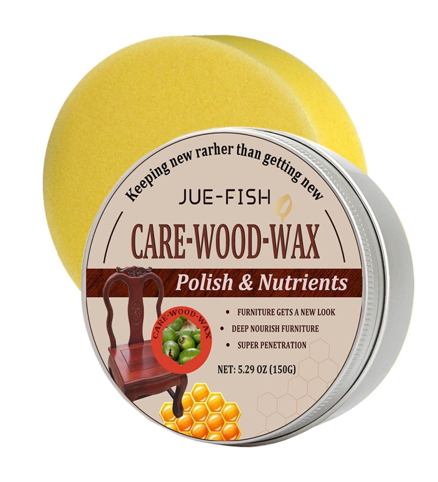 Furniture Wax | Healthy Safe Environmental Wood Cleaner | Bees Wax with Protective Layer Preserve Natural Beauty Beeswax Furniture Polish for Floor Tables Chairs 150g+sponge - Buy Online on GoSupps.com