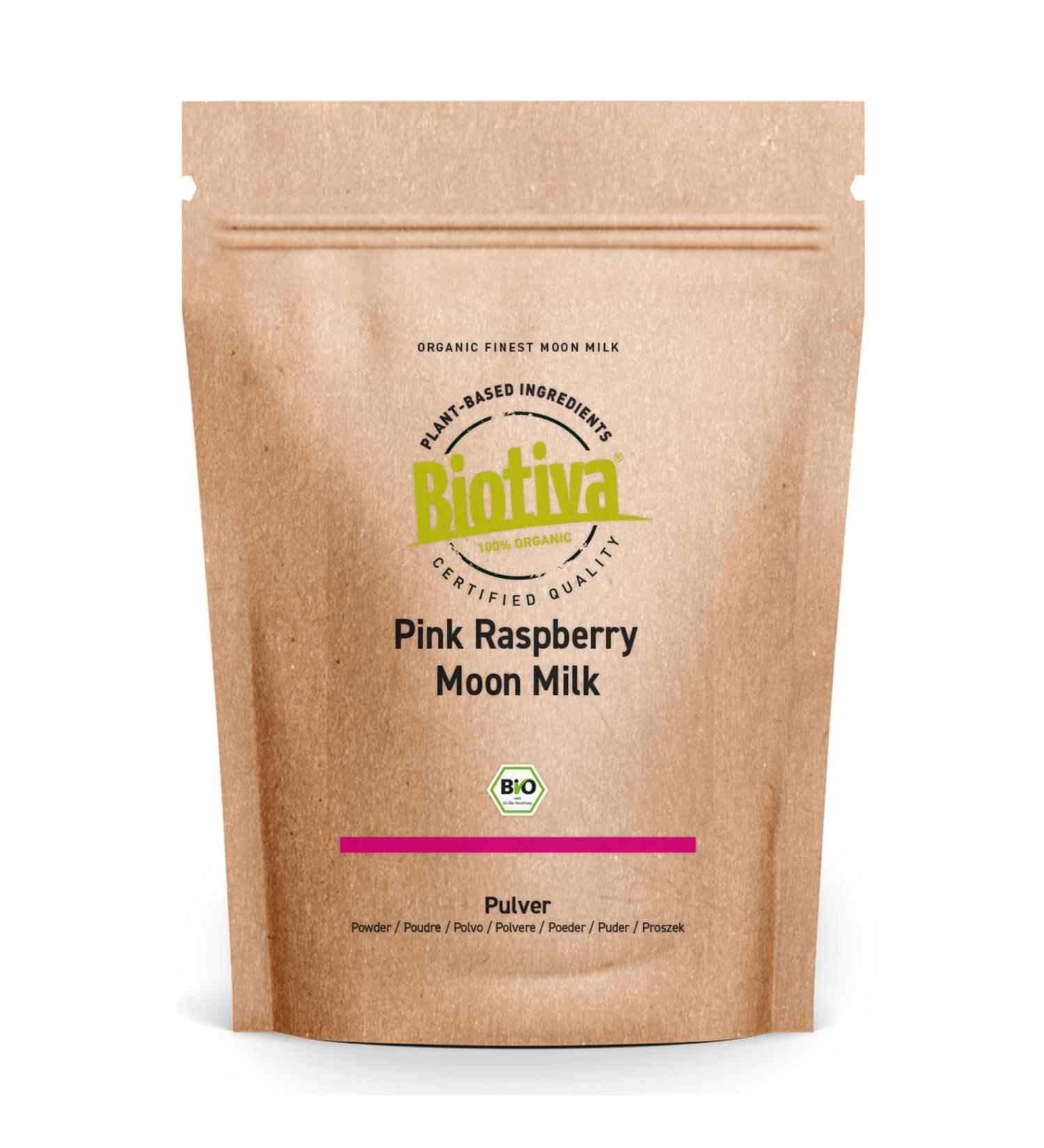 Good Organics Pink Moon Milk Organic 100g Ayurvedic drink Ashwagandha strawberry raspberry cinnamon & nutmeg No added sugars checked and certified in Germany DE KO005 vegan - Buy Online on GoSupps.com
